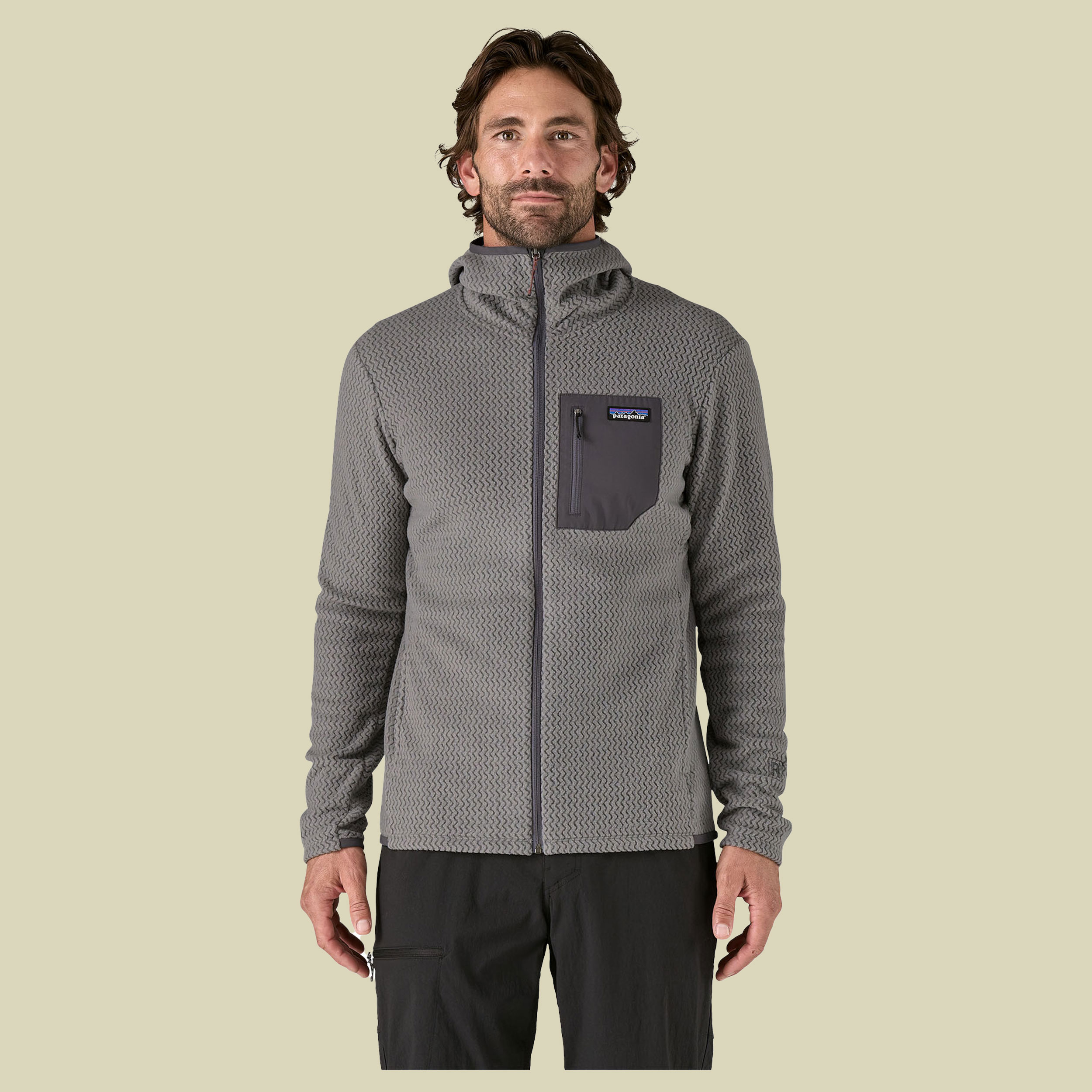 R1 Air Full-Zip Hoody Men grau Größe S - Farbe forever grey