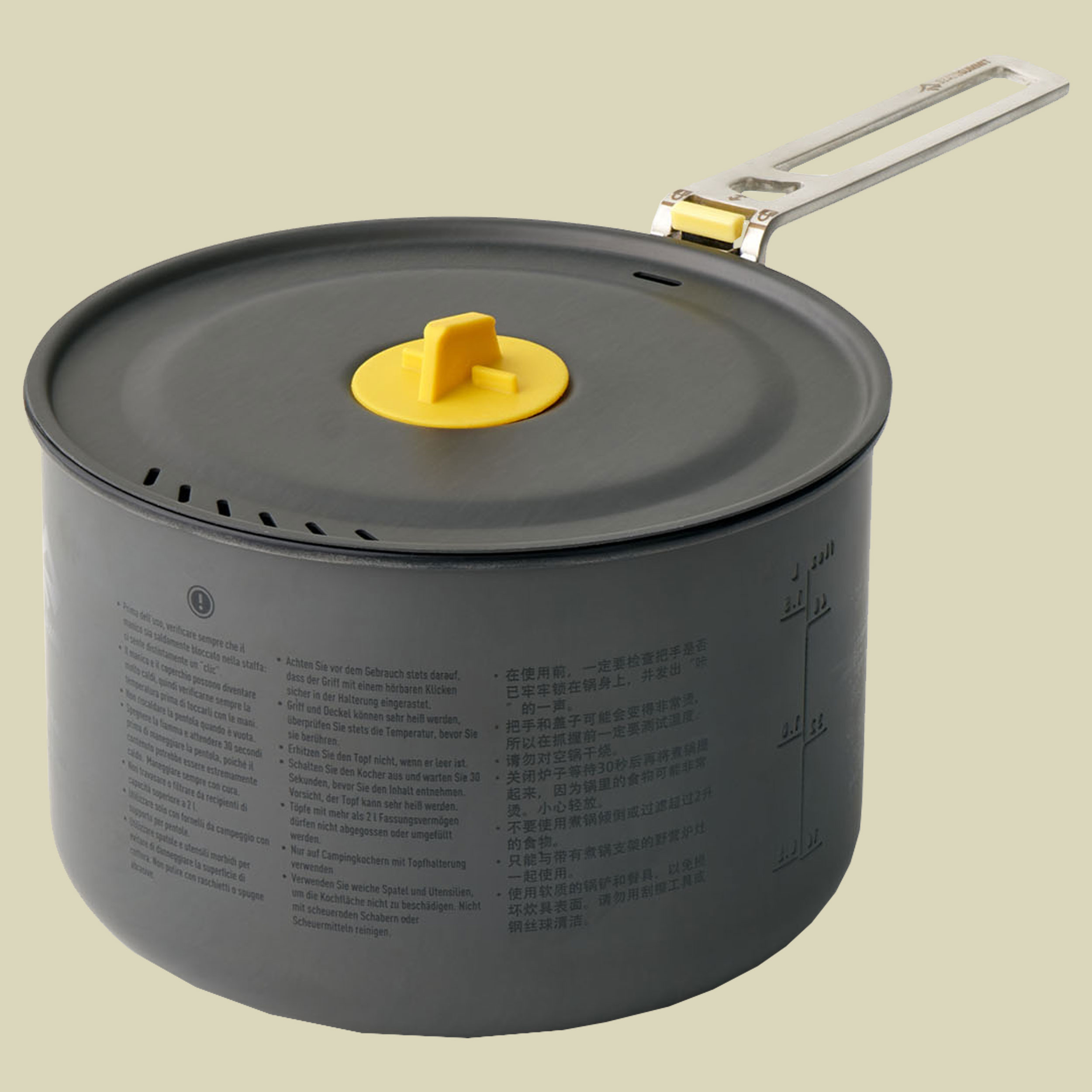 Frontier UL Pot 2L grau - aluminium hard anodised grey