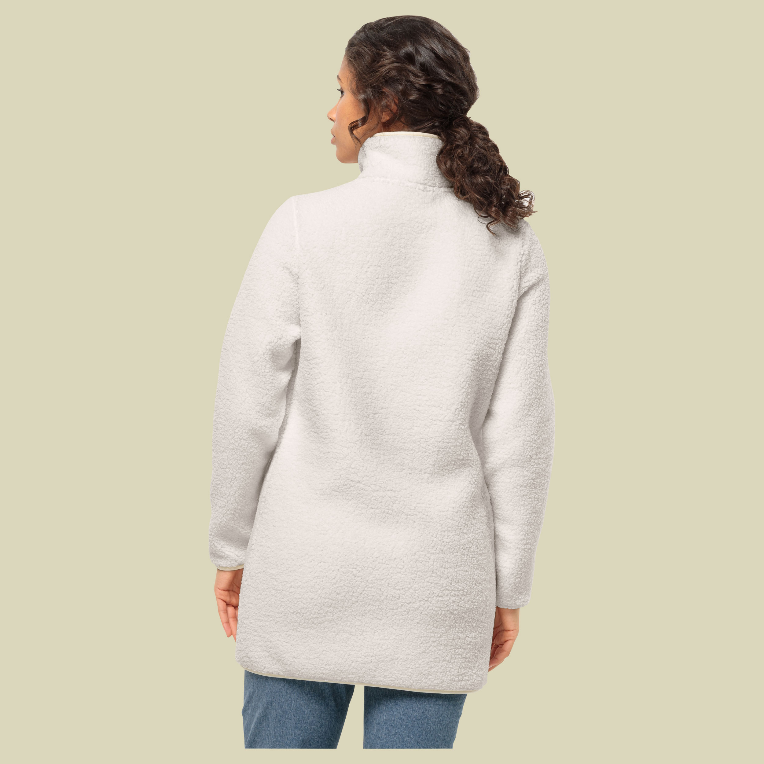 High Curl Coat Women Größe M  Farbe cotton white