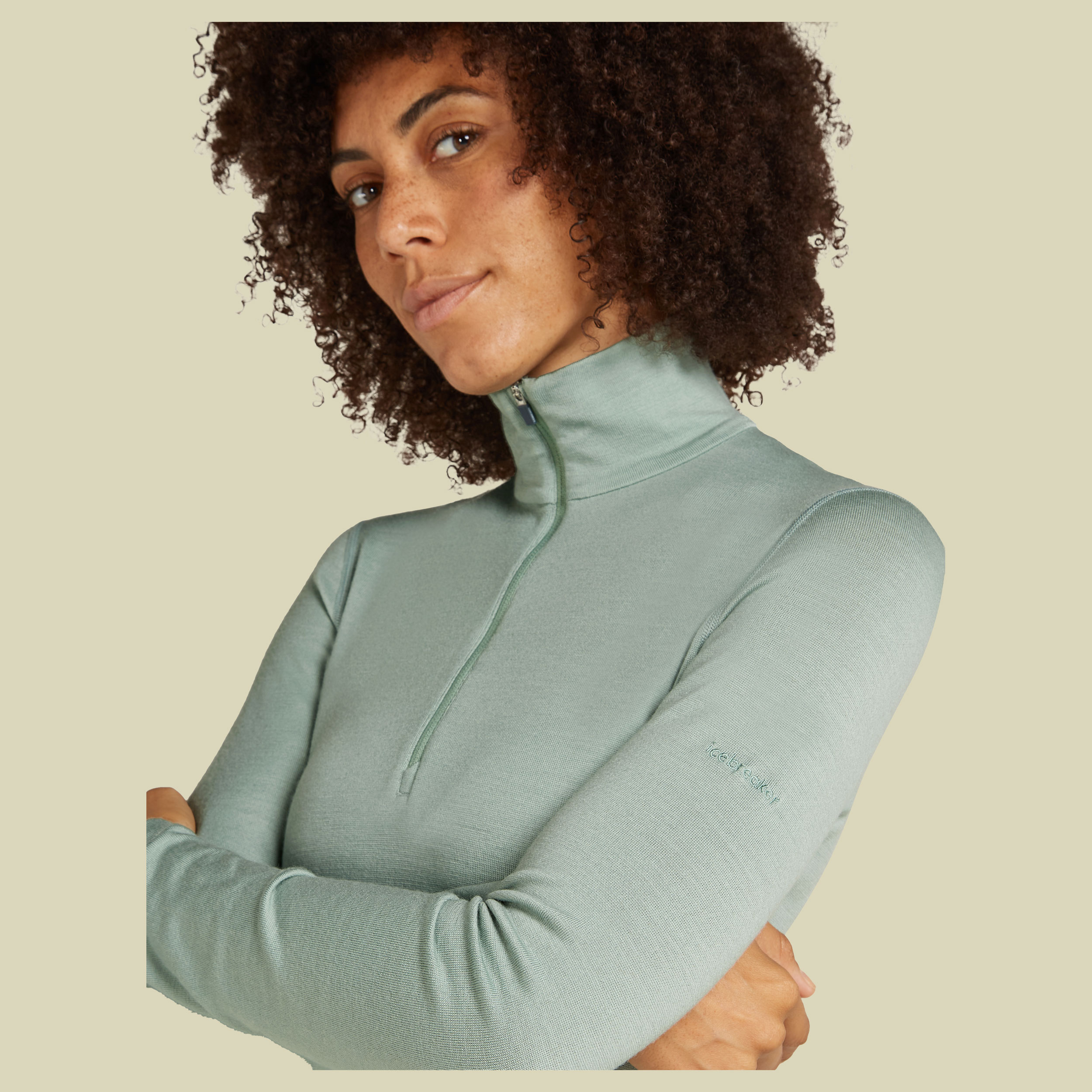 Tech LS Half Zip 260 Women grün S - moss