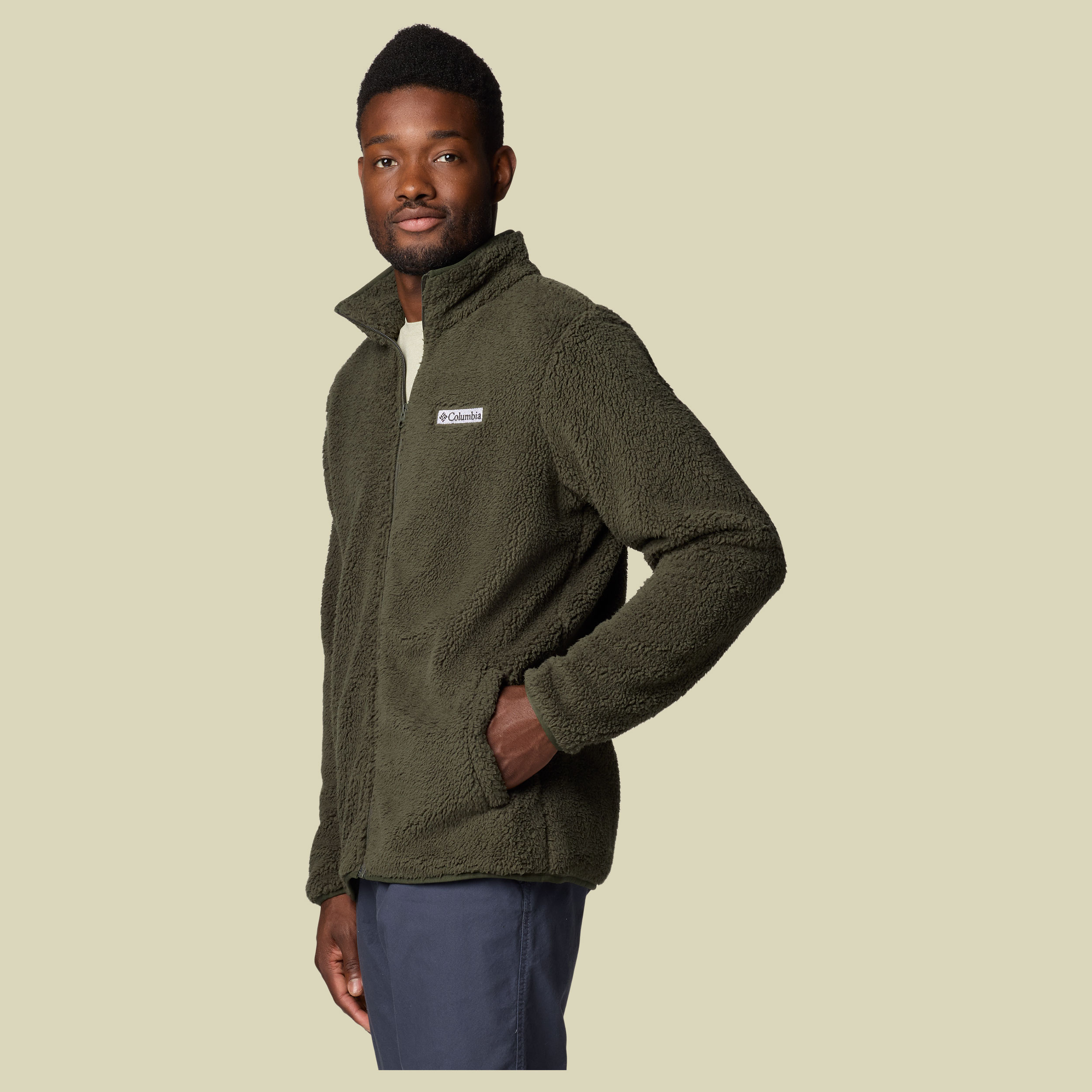 Rugged Ridge III Sherpa Full Zip Men grün L - Farbe greenscape