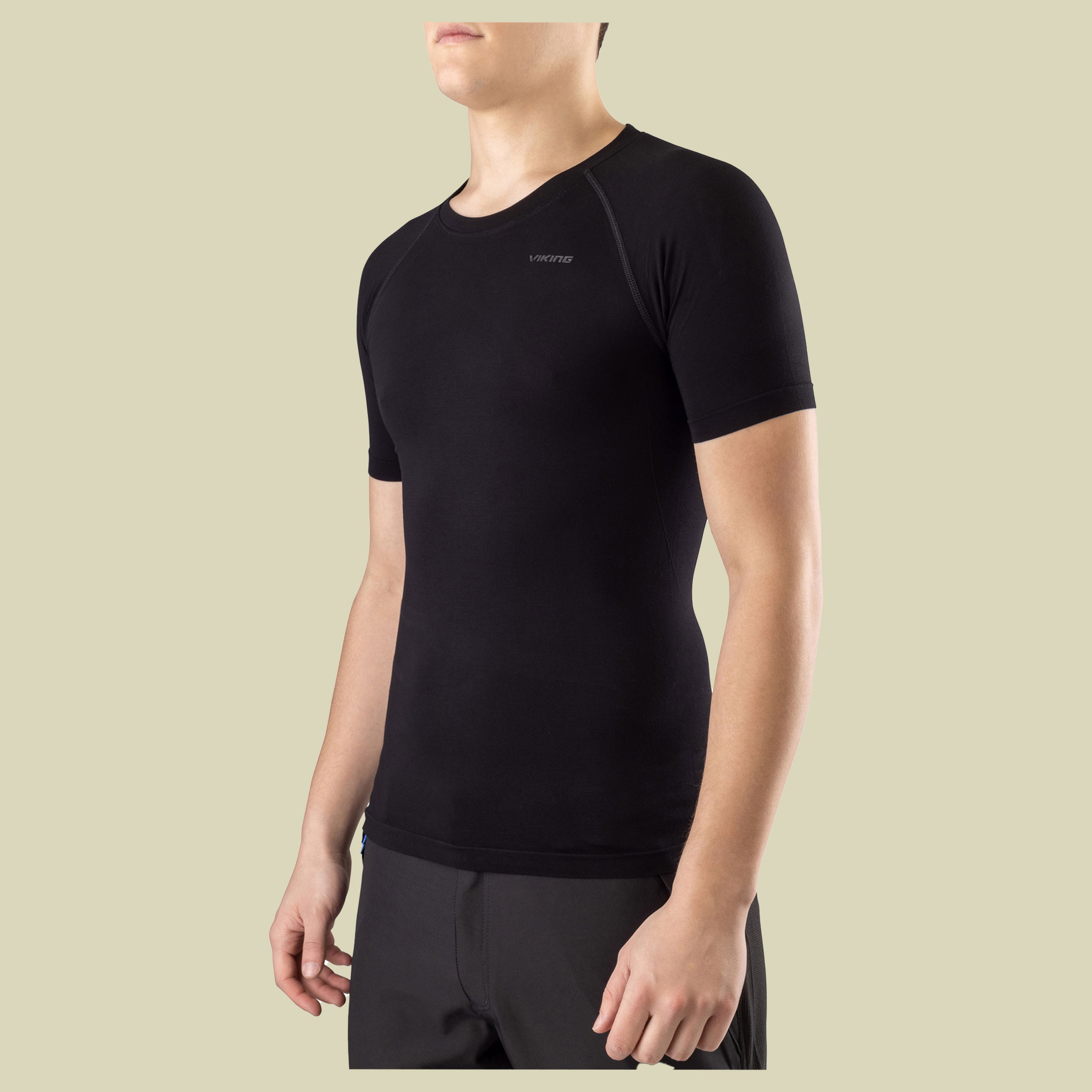 Shortsleeve Lockness Man M schwarz - full black