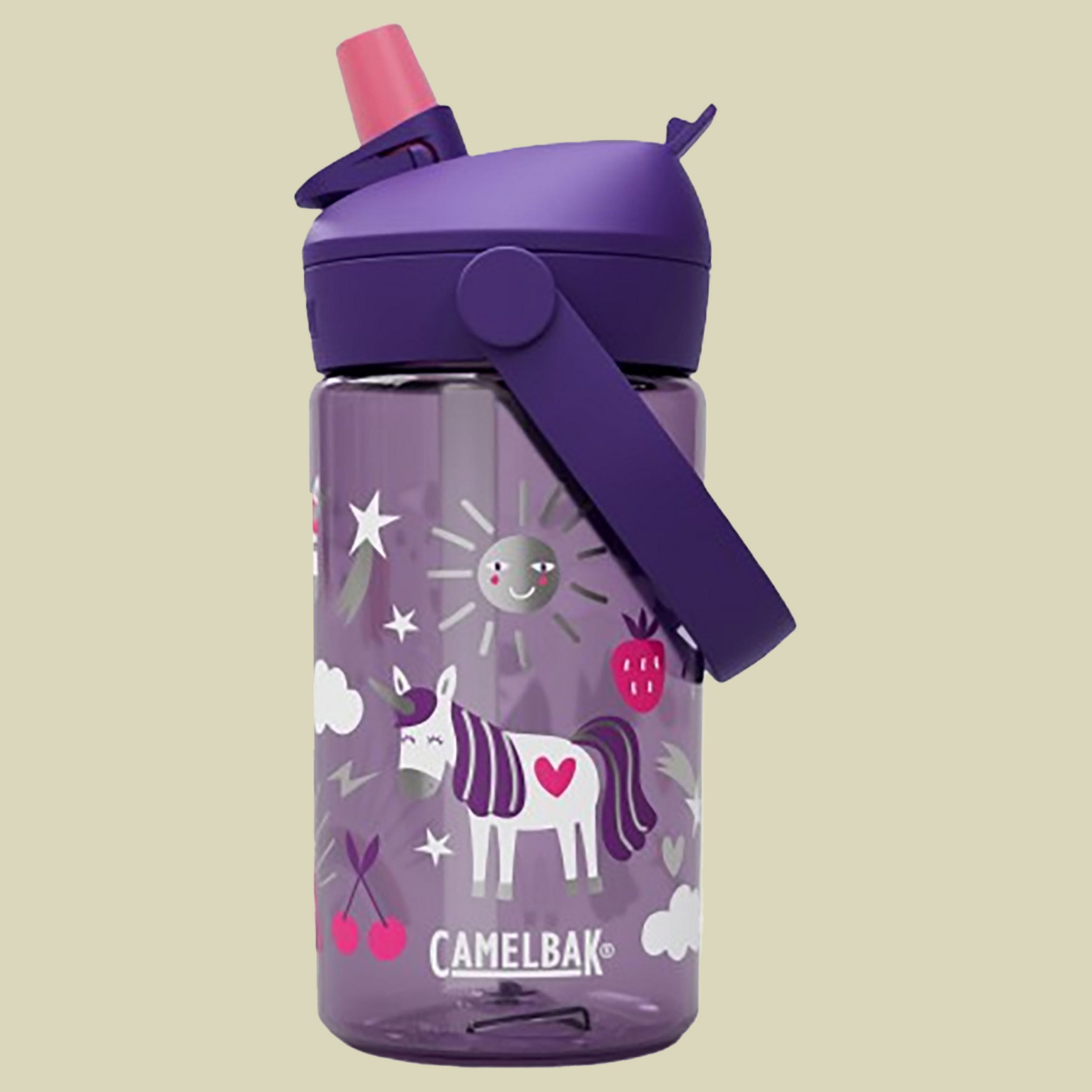 Thrive Flip Straw Kids 0,4 L lila - unicorn party