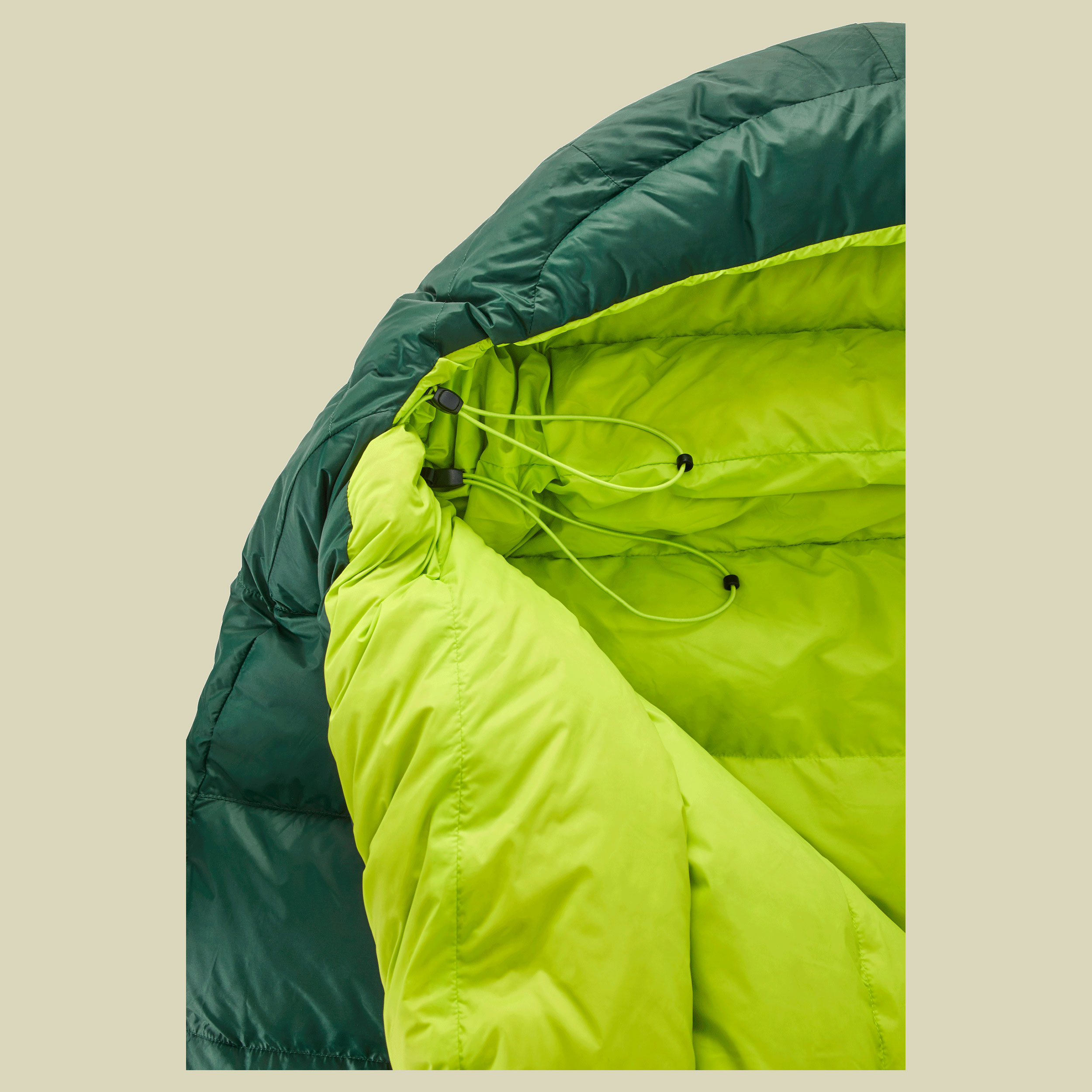 Tension Comfort 800 bis Körpergröße 190 cm (L) Farbe scarab-lime, Reißverschluss links