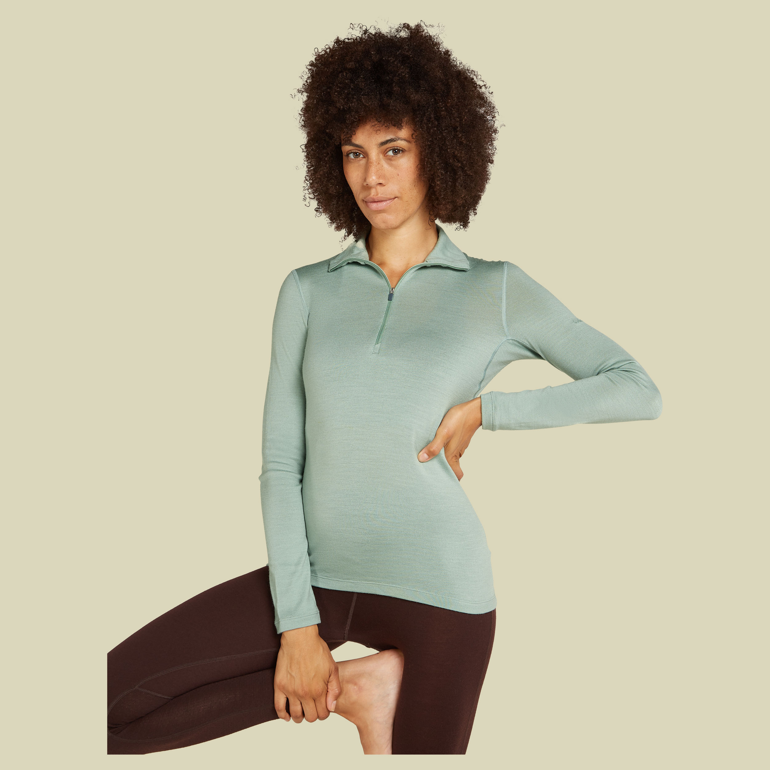 Tech LS Half Zip 260 Women grün S - moss