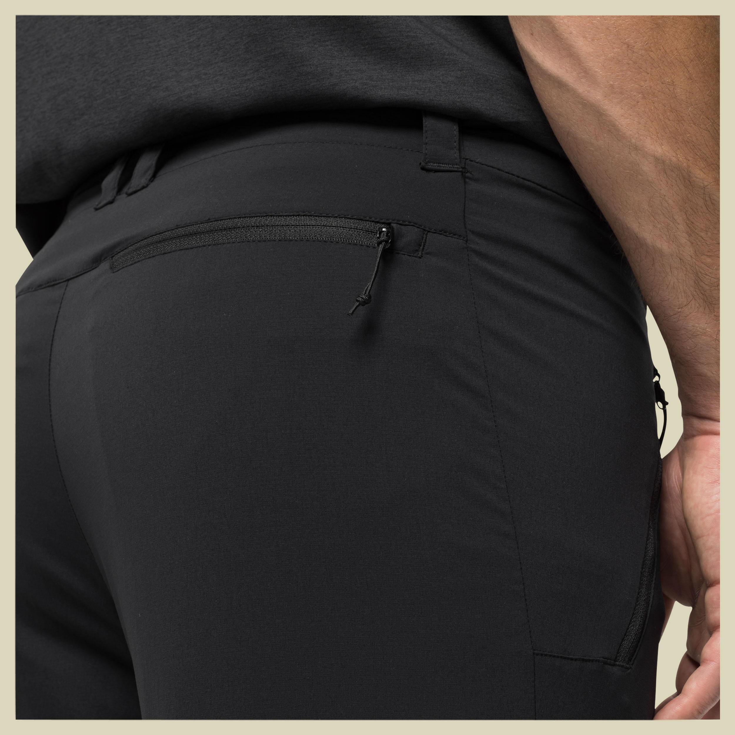 Glastal Zip Off Pants Men black 54 short