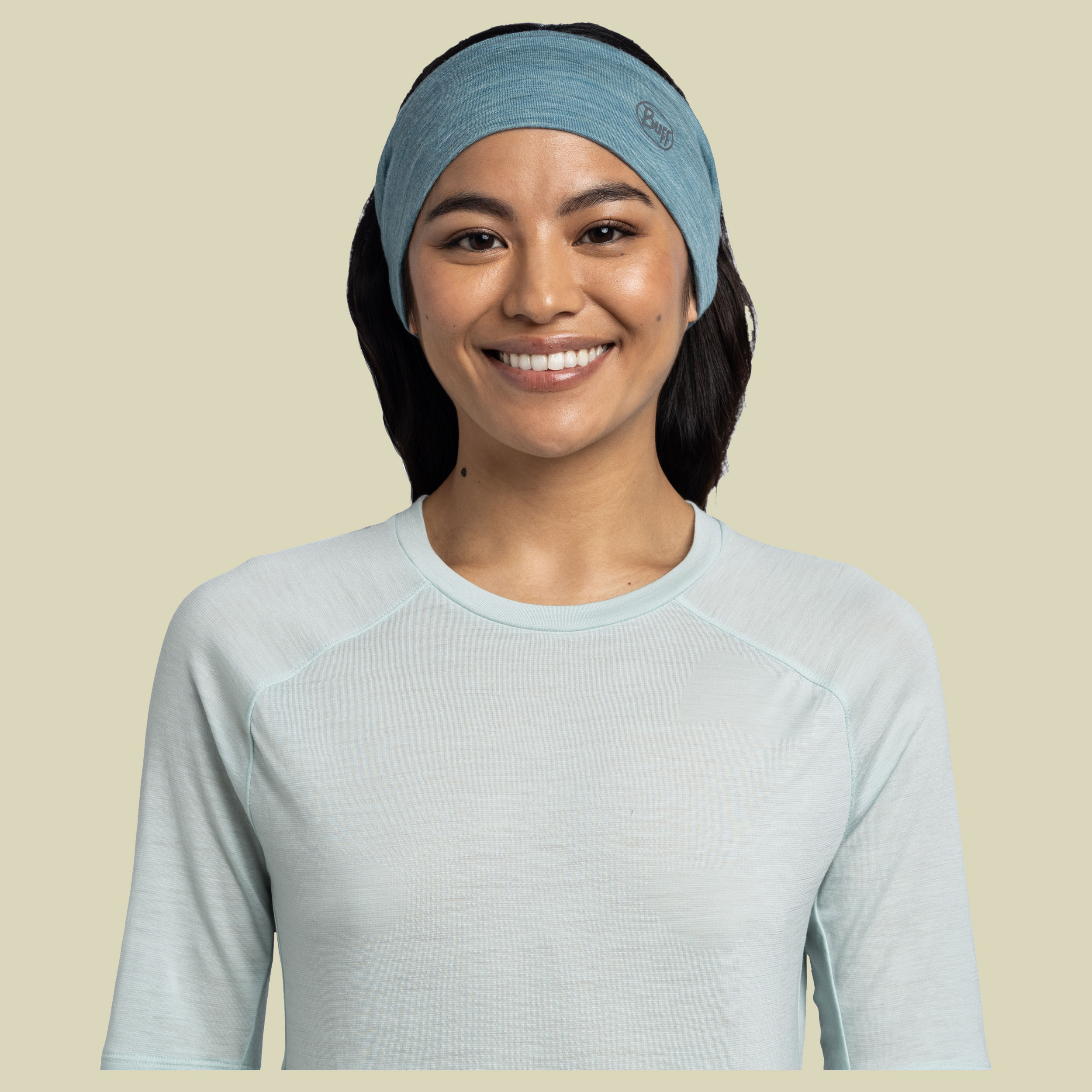 Merino Lightweight Headband one size blau - solid pool