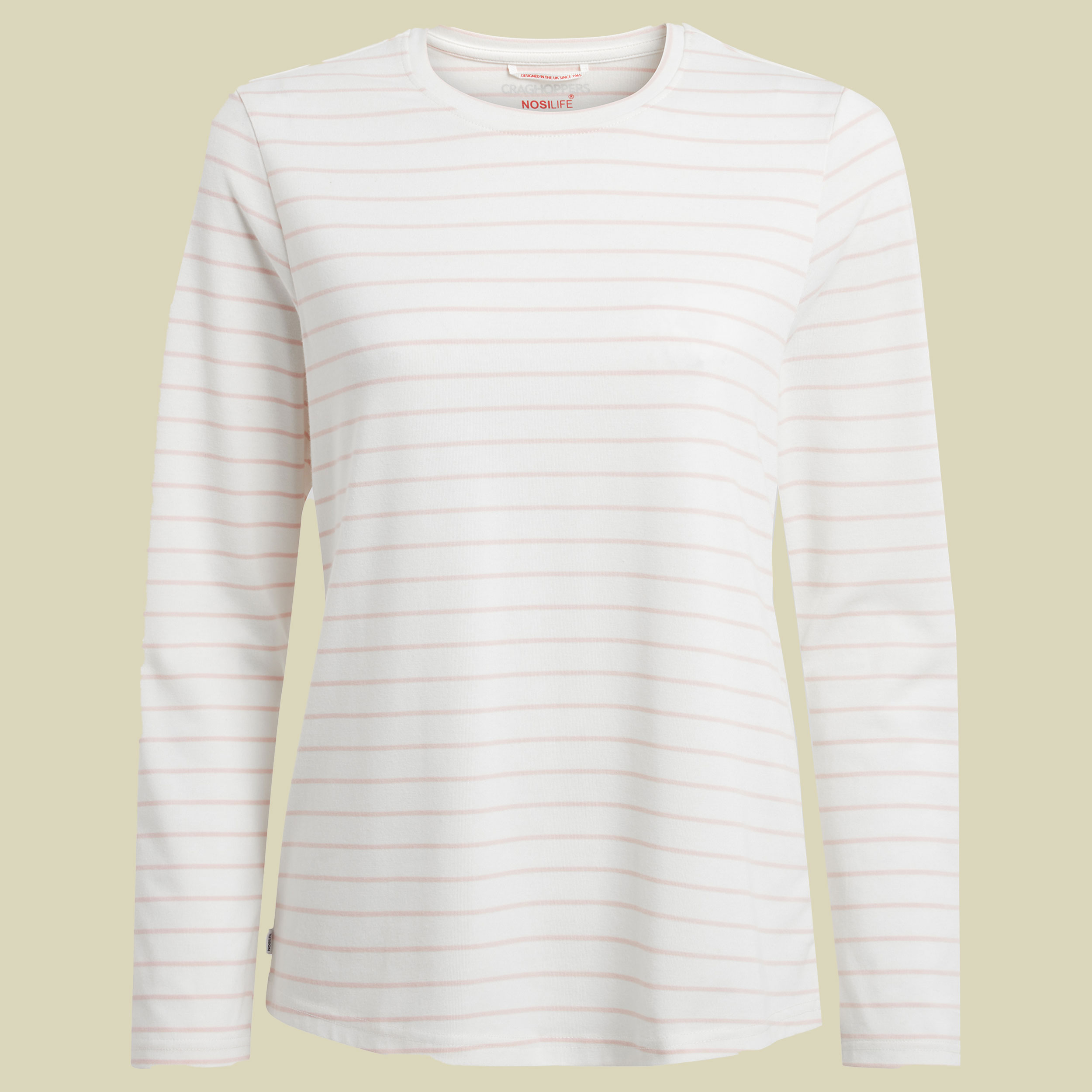 Nosilife Akona Long Sleeved Top Women 36 mehrfarbig - dusky carnation stripe (UK 10)