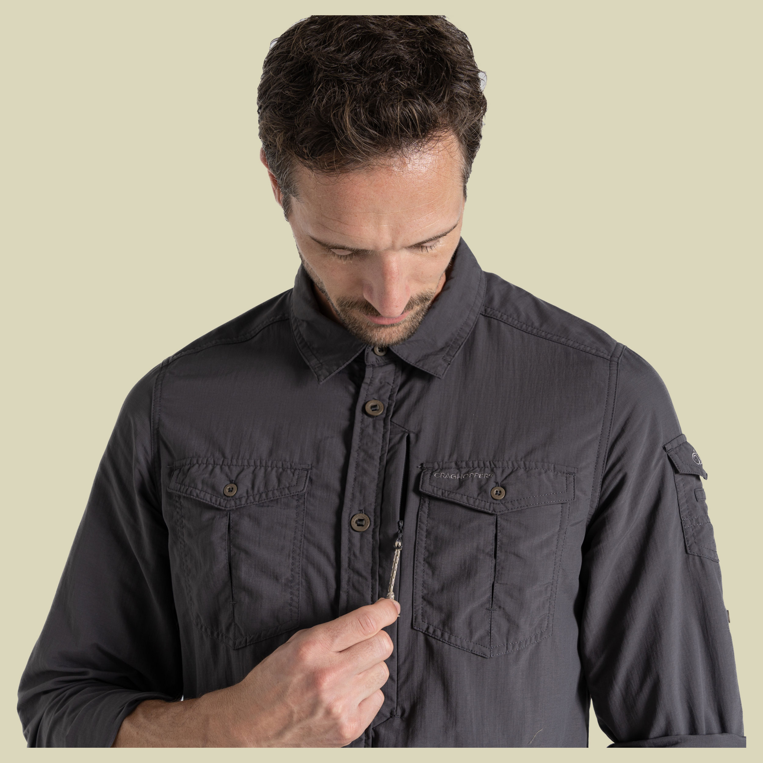 NosiLife Adventure Long Sleeved Shirt III Men S schwarz - black pepper