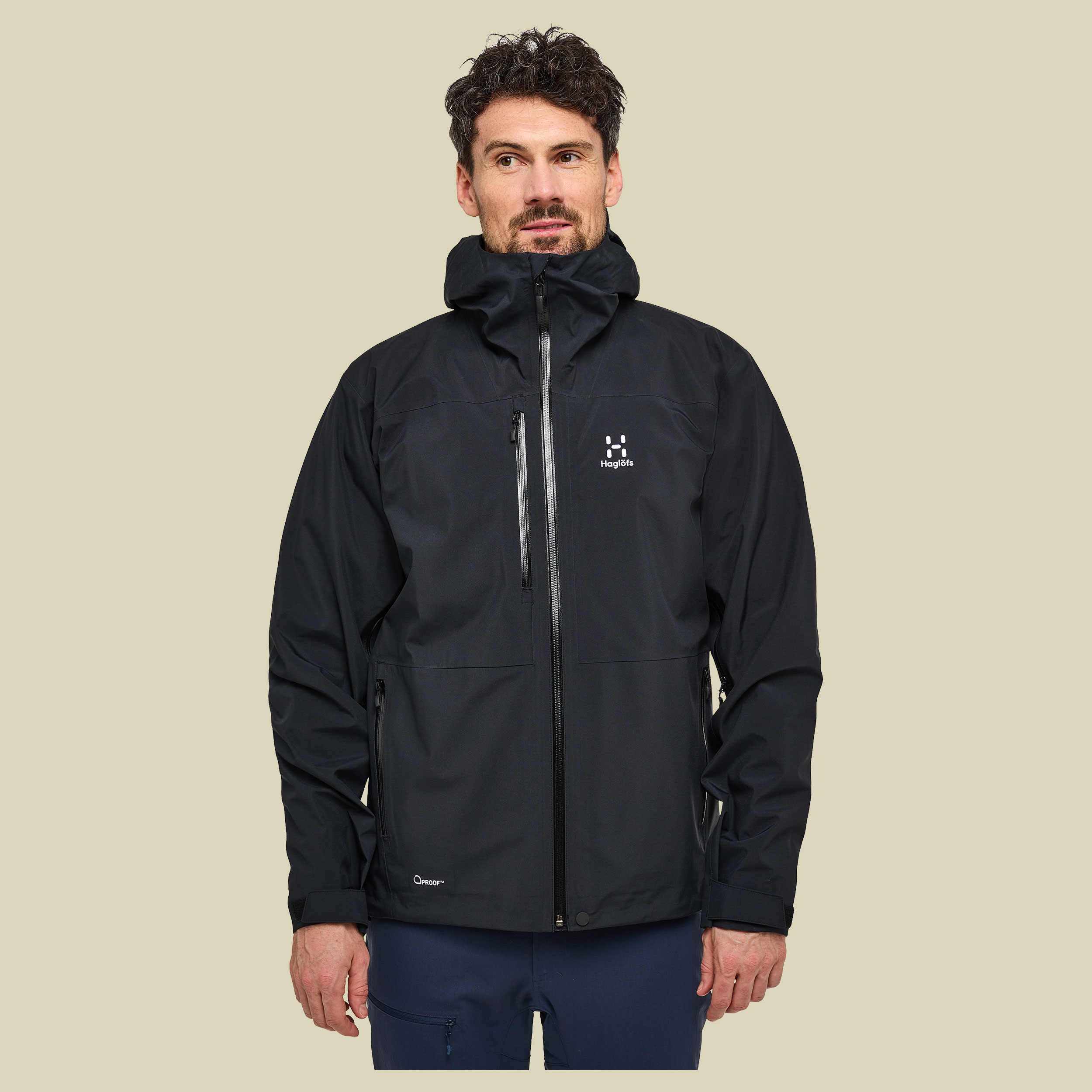 Front Proof Jacket Men schwarz M - true black