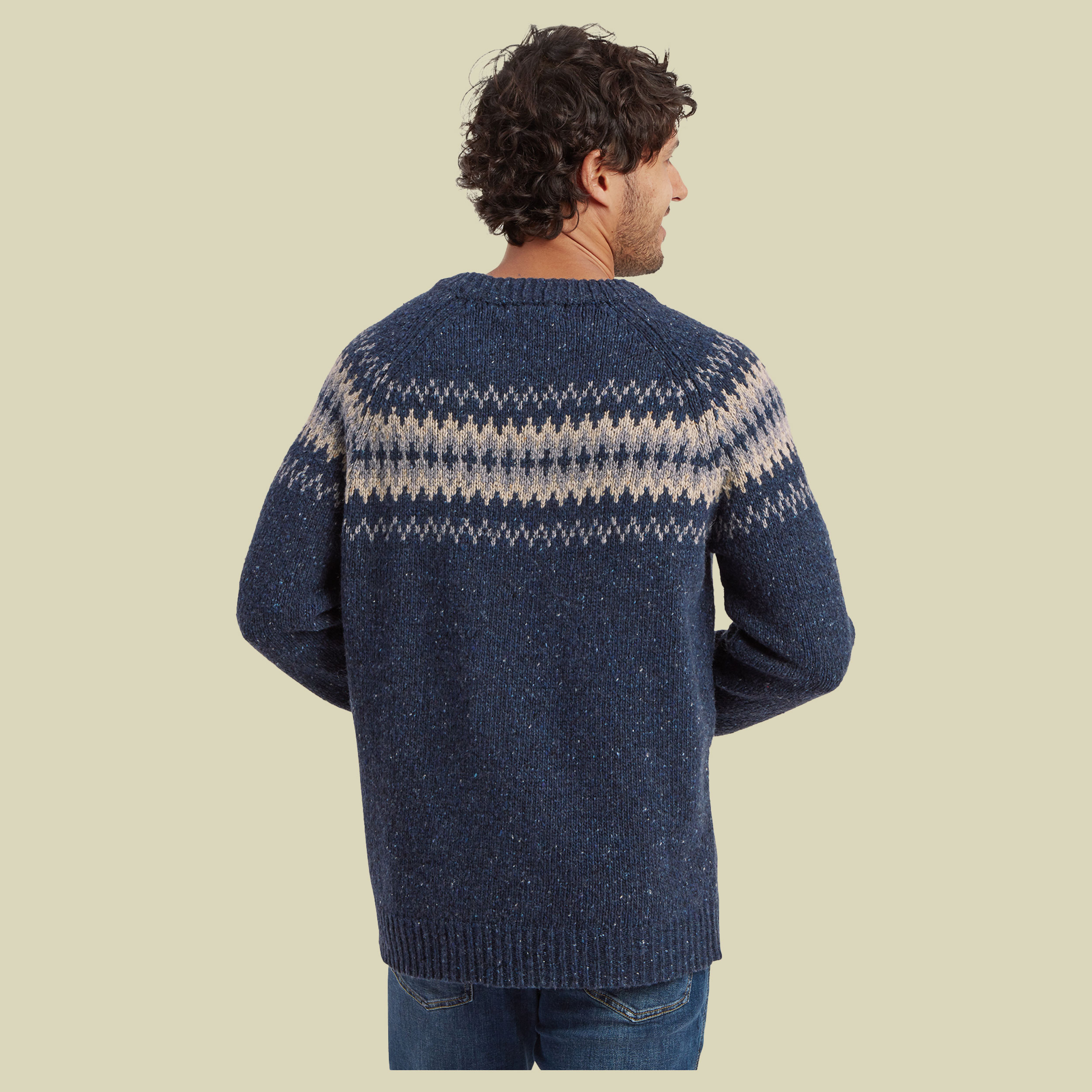 Dumji Crew Sweater Men blau M - rathee multi