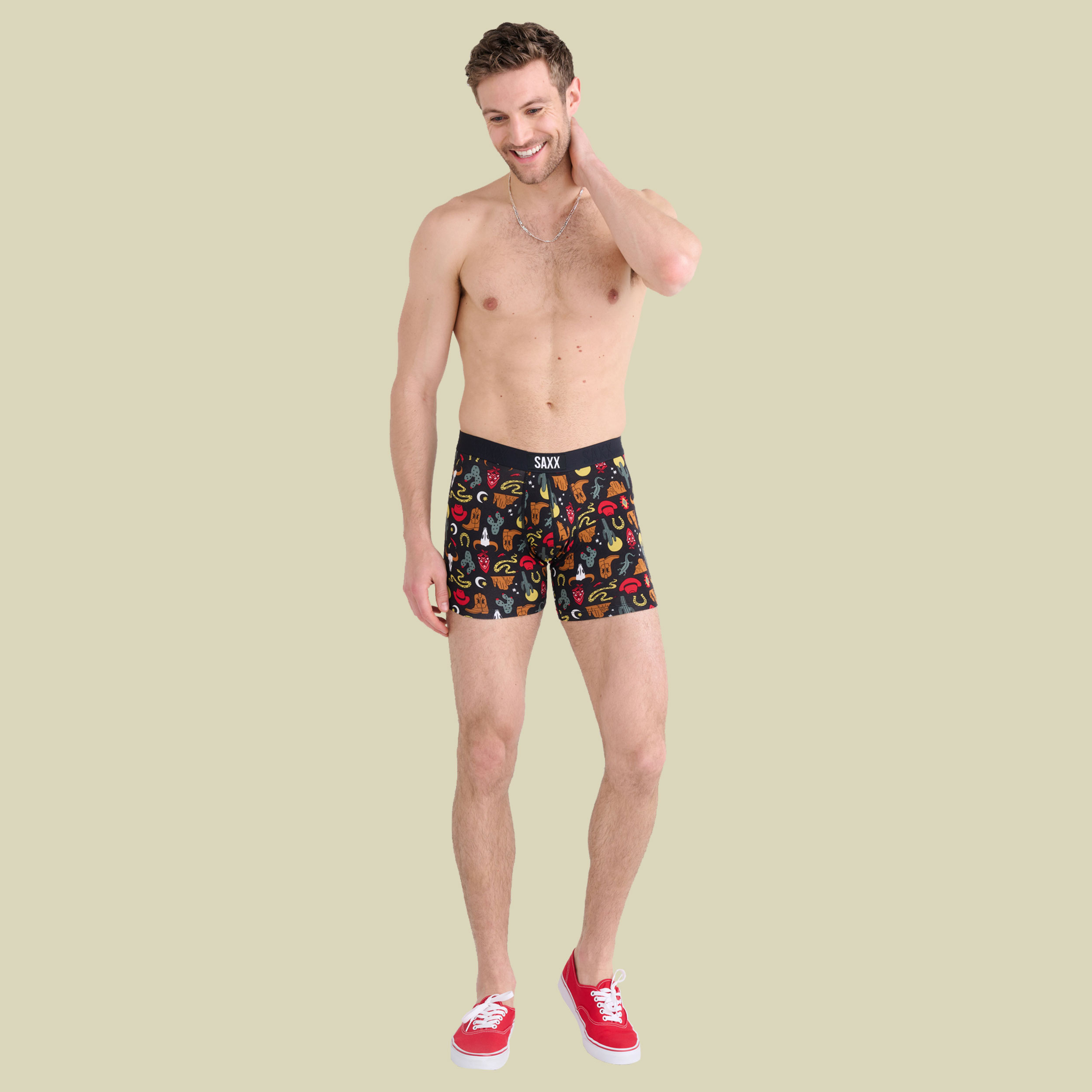 Vibe Super Soft Boxer Brief grau L - desert daze- faded black