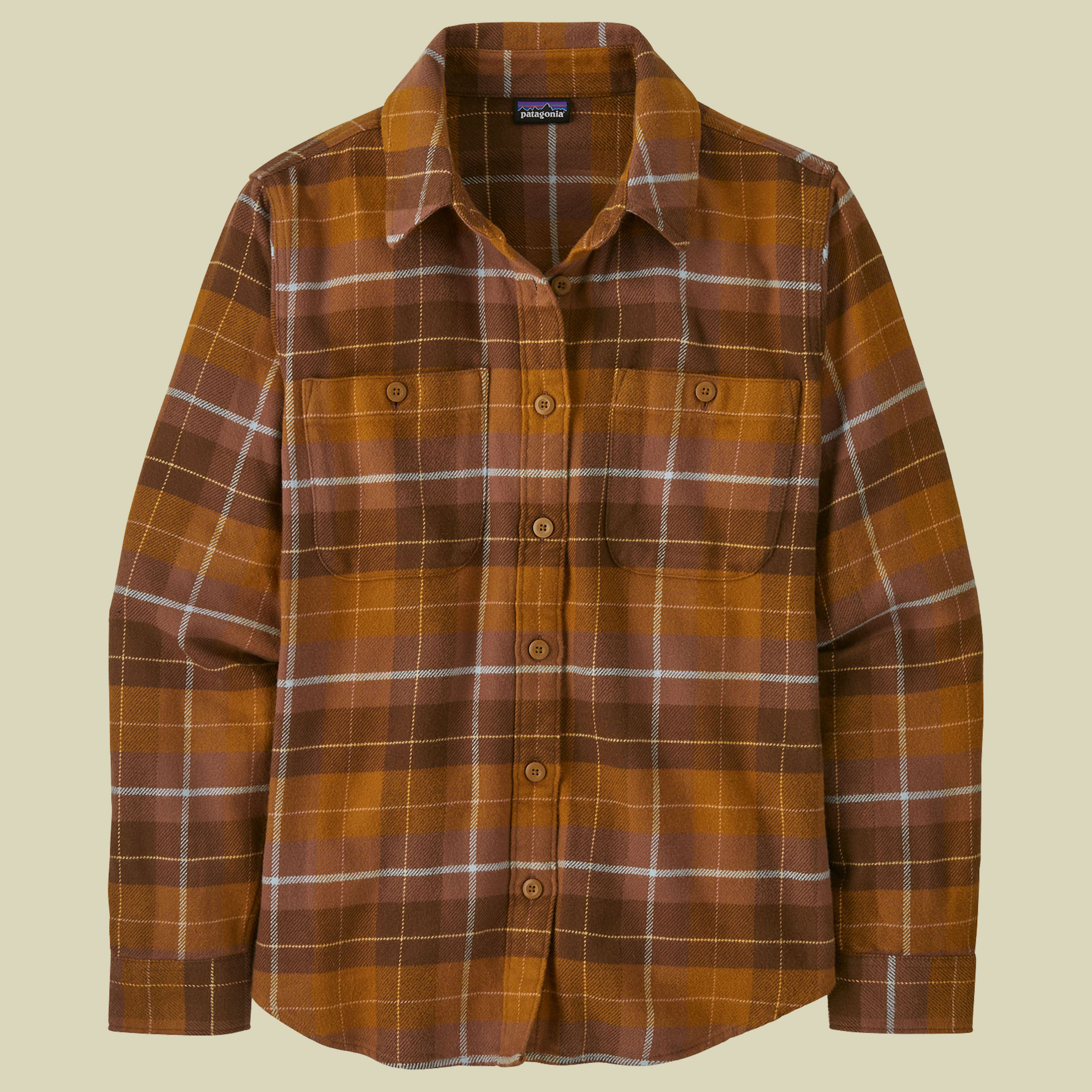 Fjord Flannel Shirt Women M braun - happy camper: shelter brown