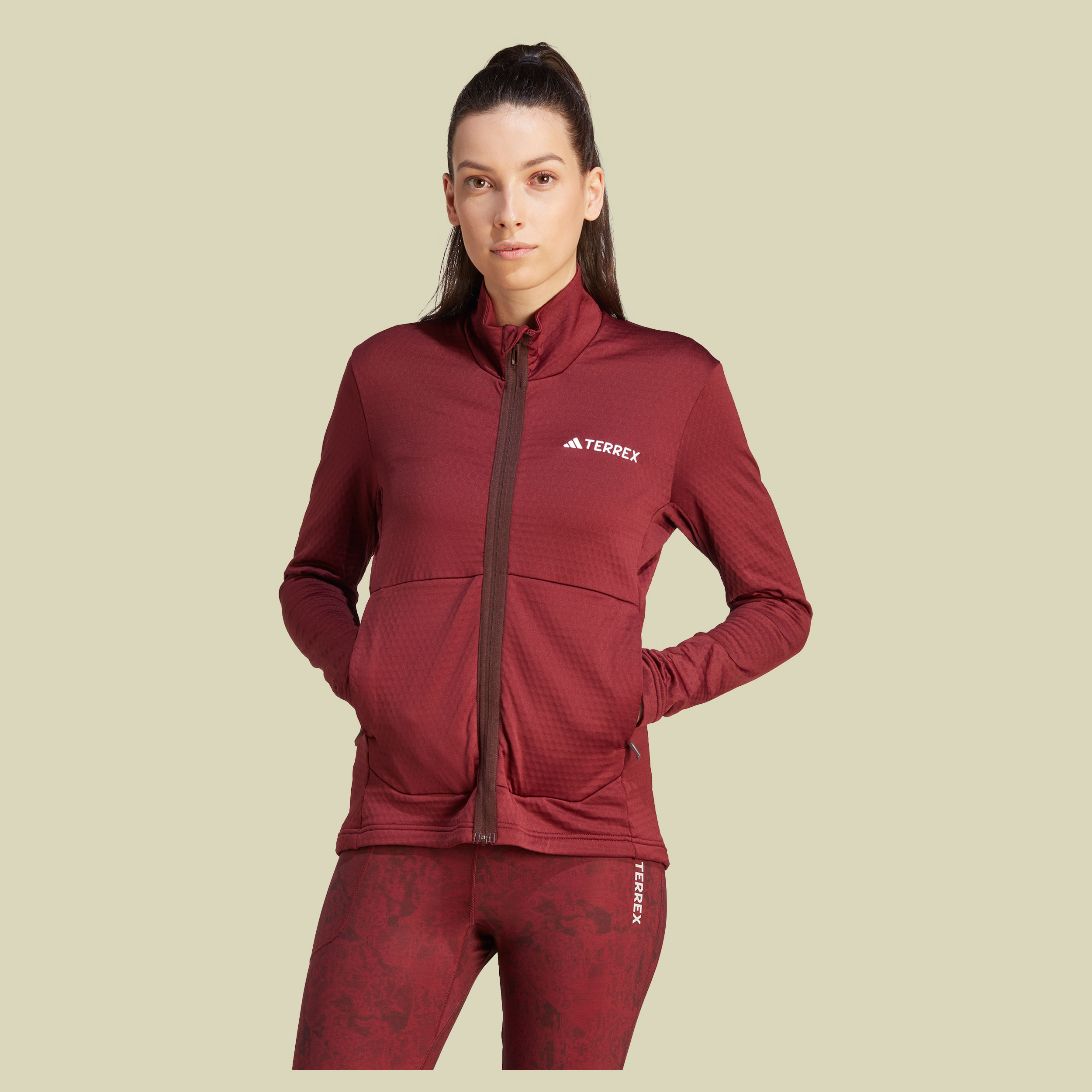 Terrex Multi Light Fleecejacket Women Größe S Farbe shadow red