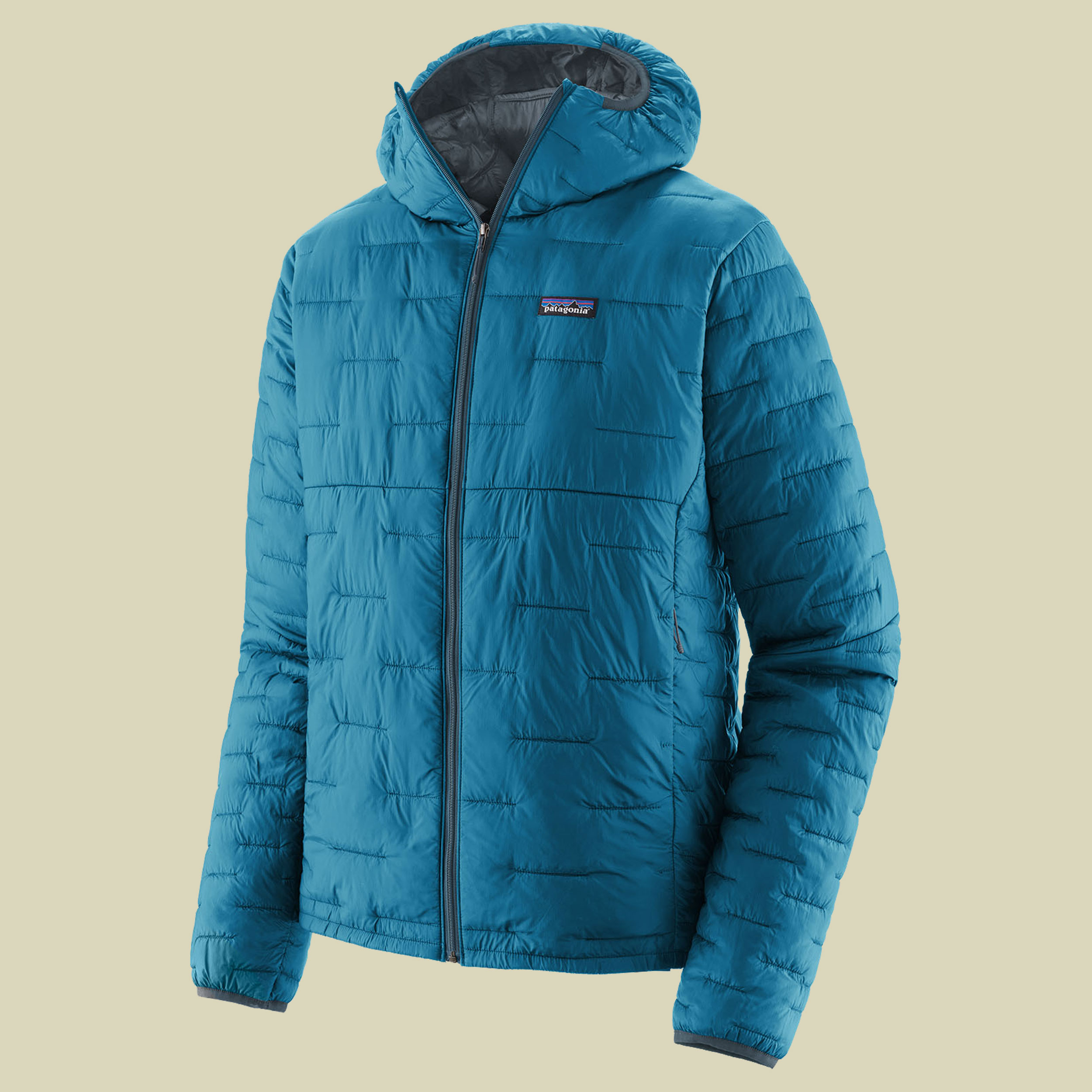 Micro Puff Hoody Men blau M - smolder blue w/raptor brown