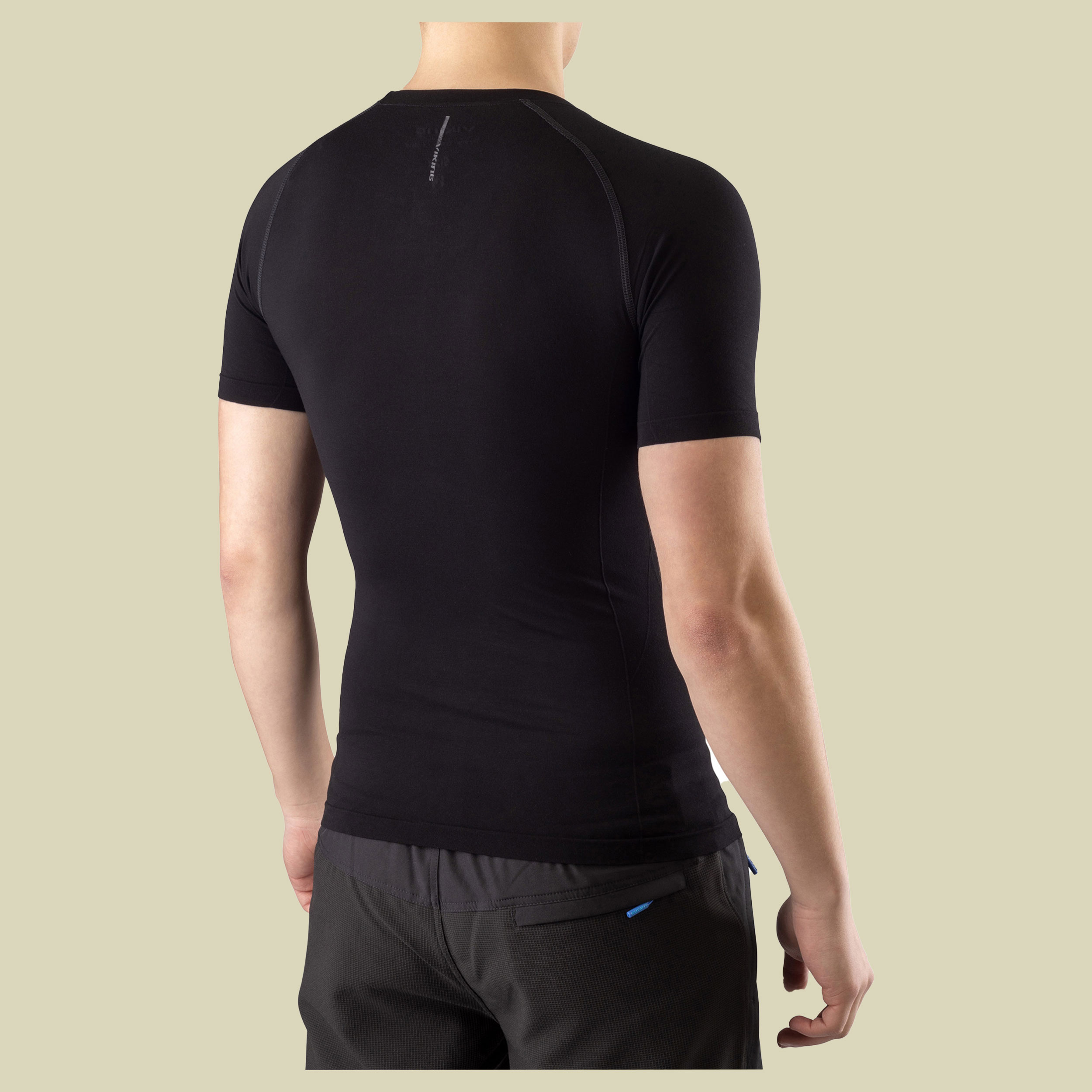 Shortsleeve Lockness Man M schwarz - full black