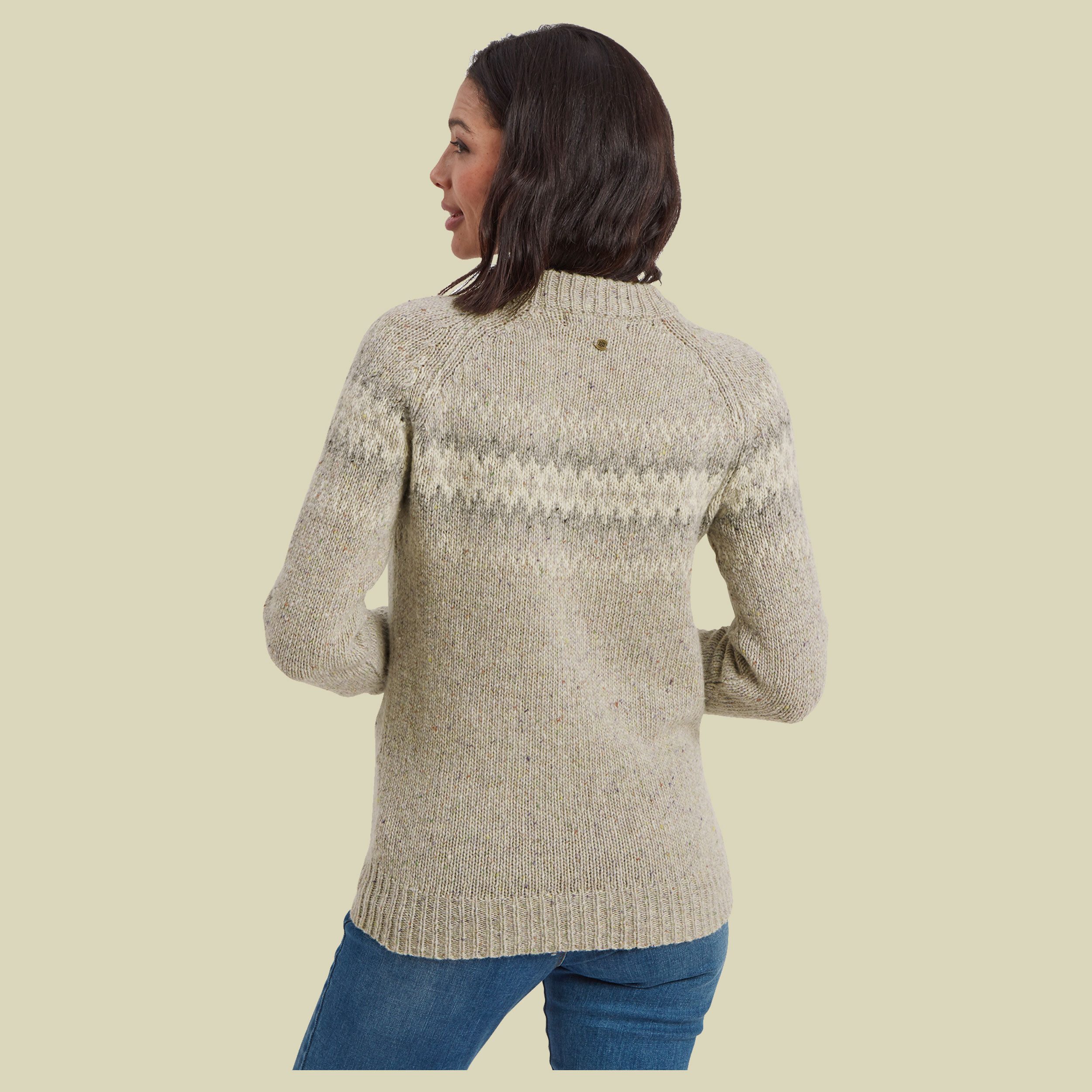 Dumji Crew Sweater Women braun M - birch