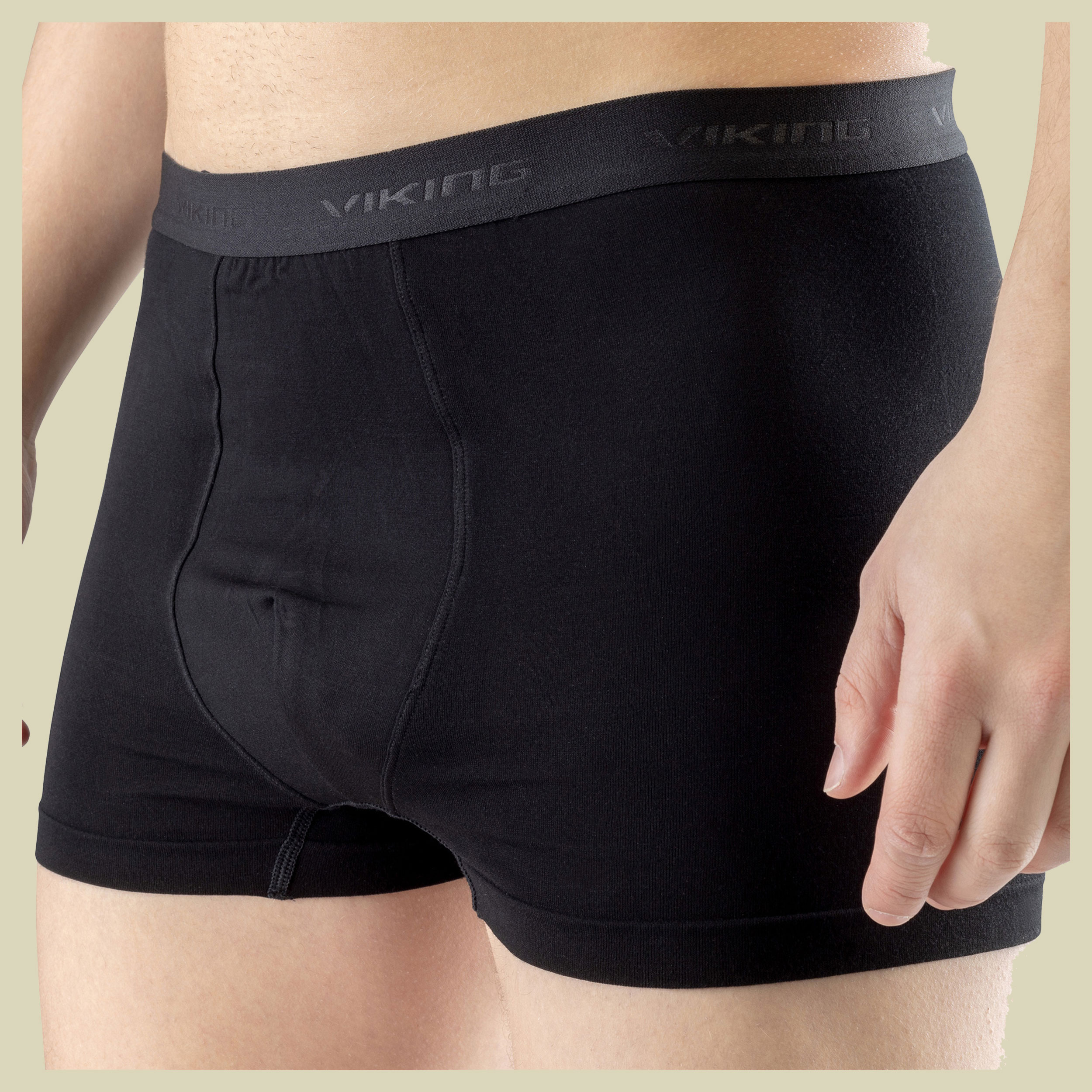 Boxers Lockness Man M schwarz - full black