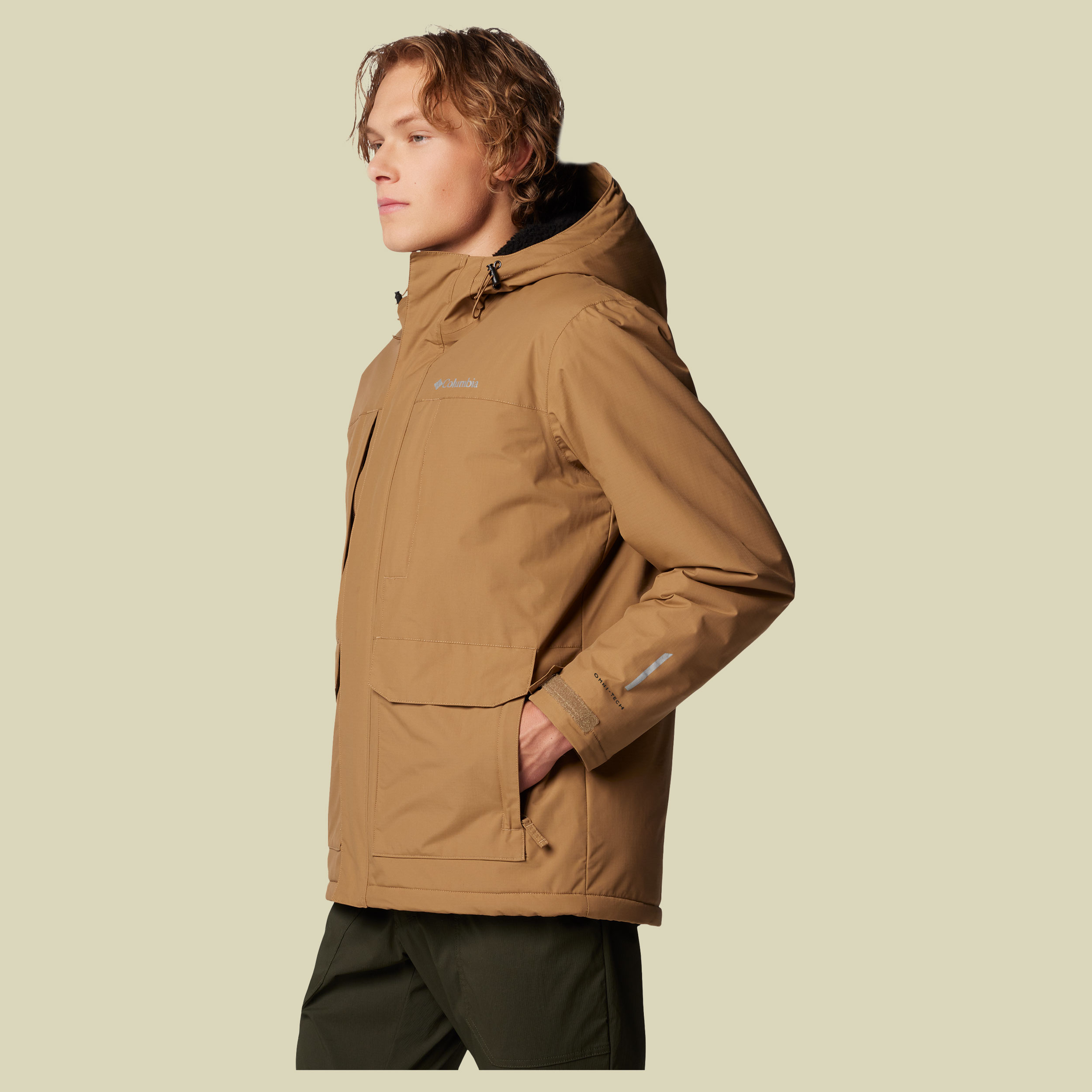 Landroamer Sherpa Lined Jacket Men M braun - Farbe delta