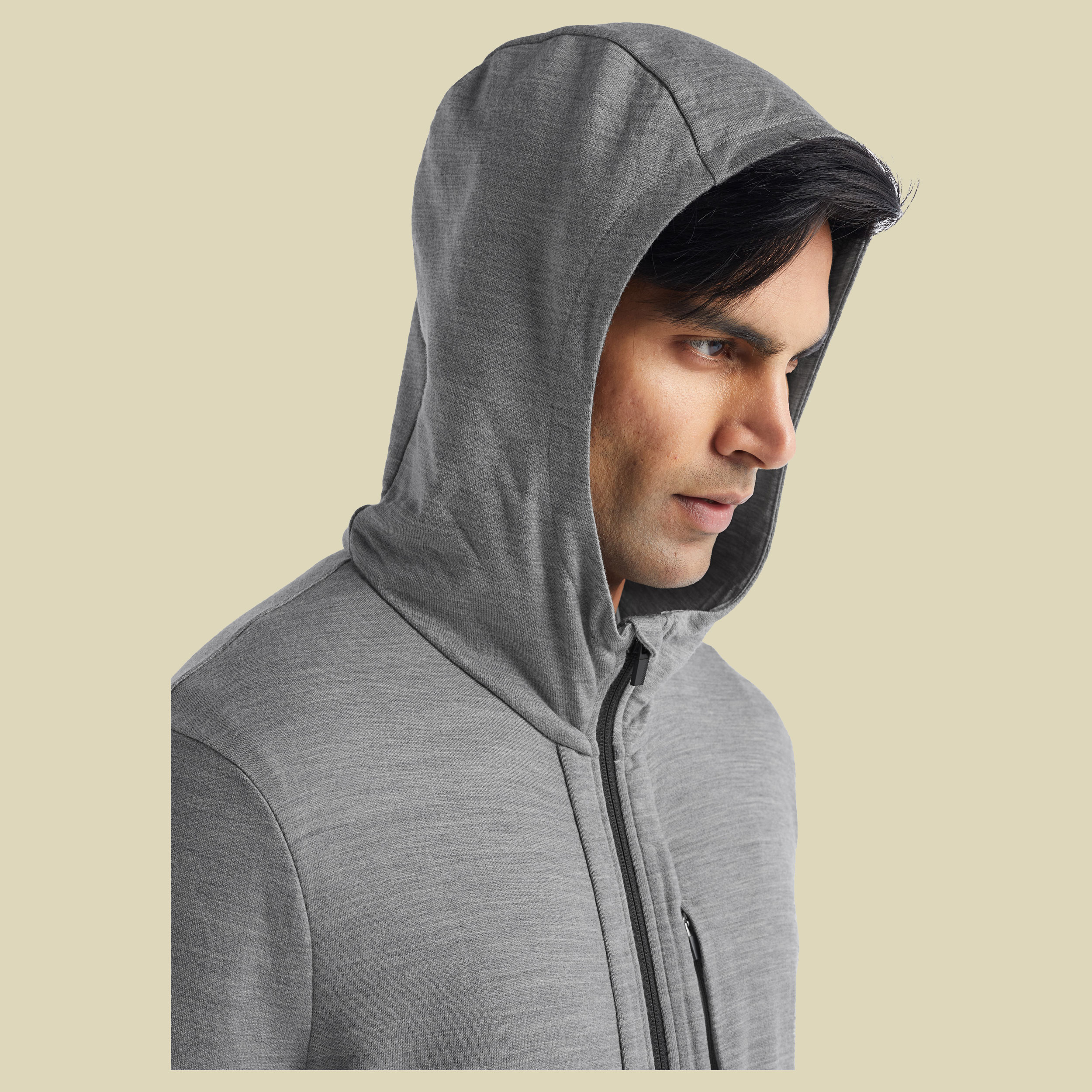 Quantum III LS Zip Hood Men Größe S Farbe metro heather/black