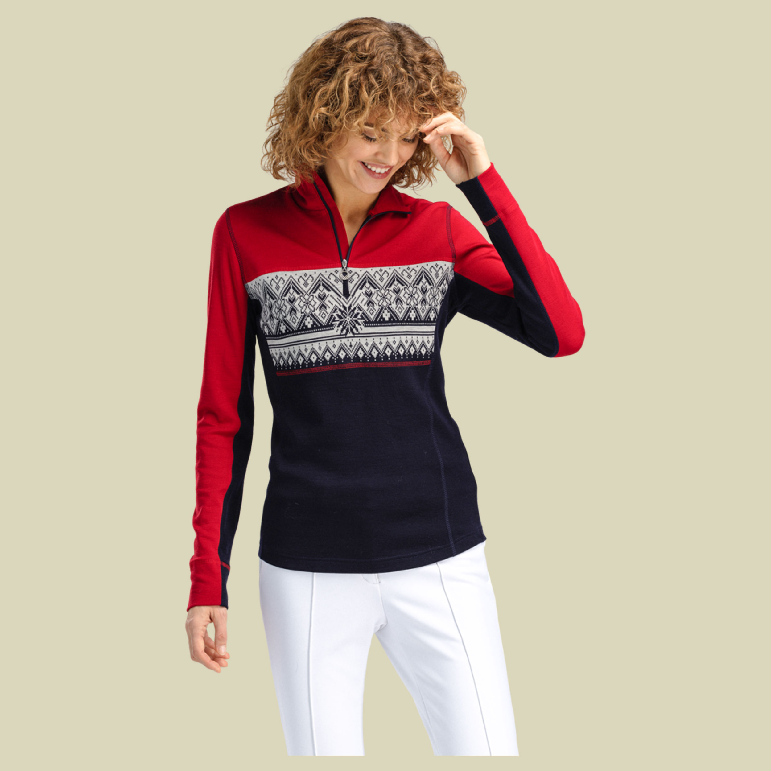 Moritz Superfine Sweater Women S mehrfarbig - Farbe raspberry navy offwhite