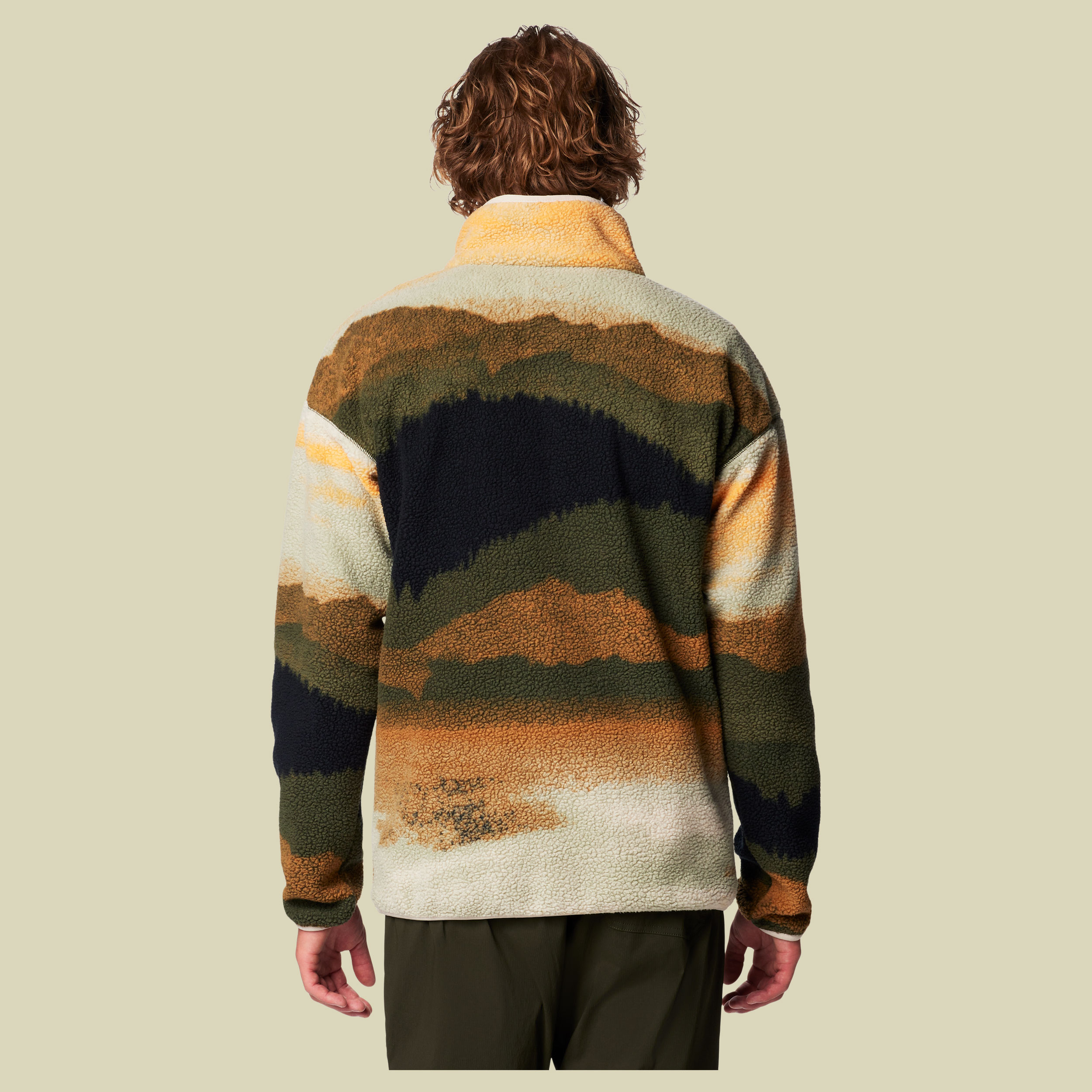 Helvetia II Printed Half Snap Fleece Men M mehrfarbig - Farbe greenscape dolomites