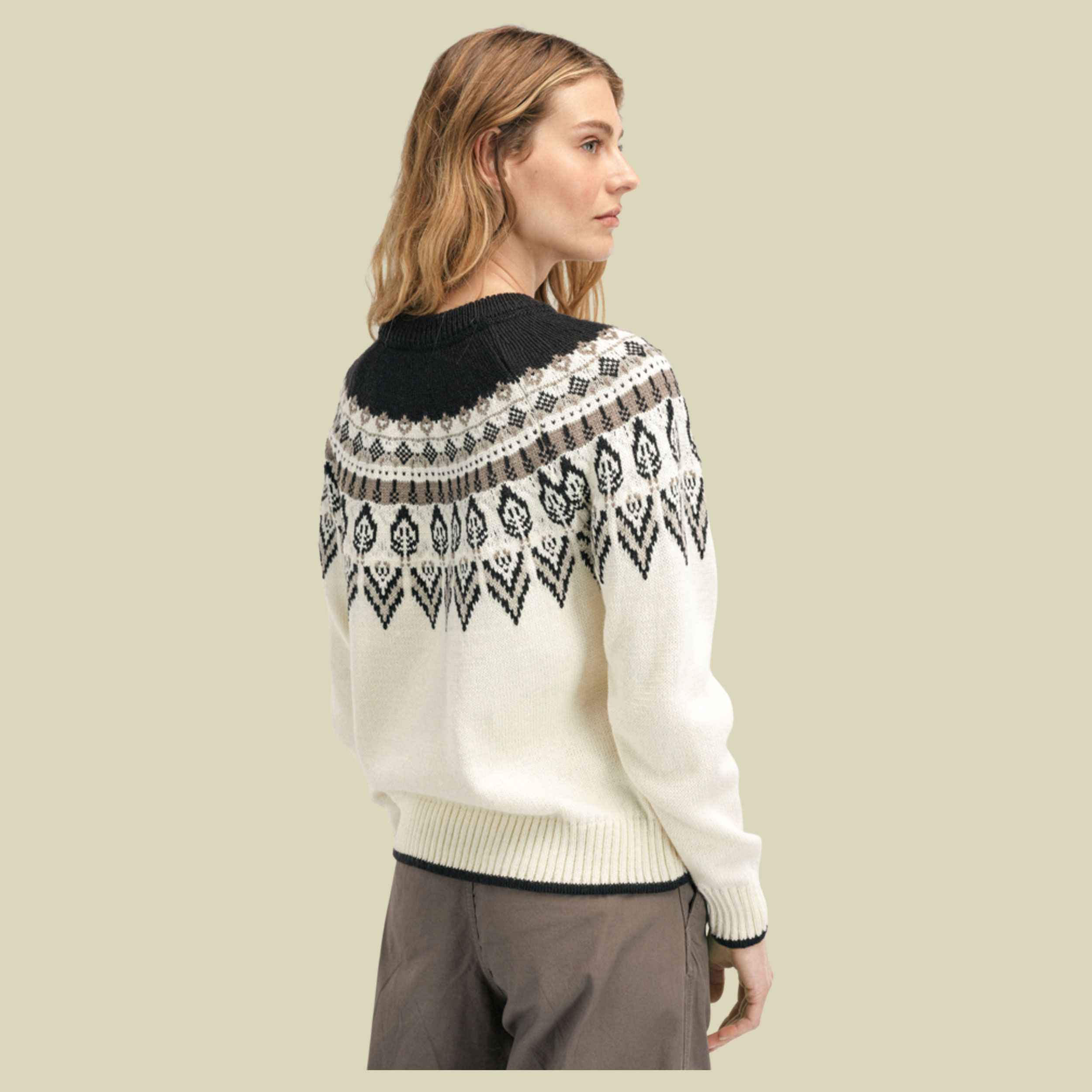 Sula Sweater Women L natur - Farbe offwhite-coffee-mountainstone