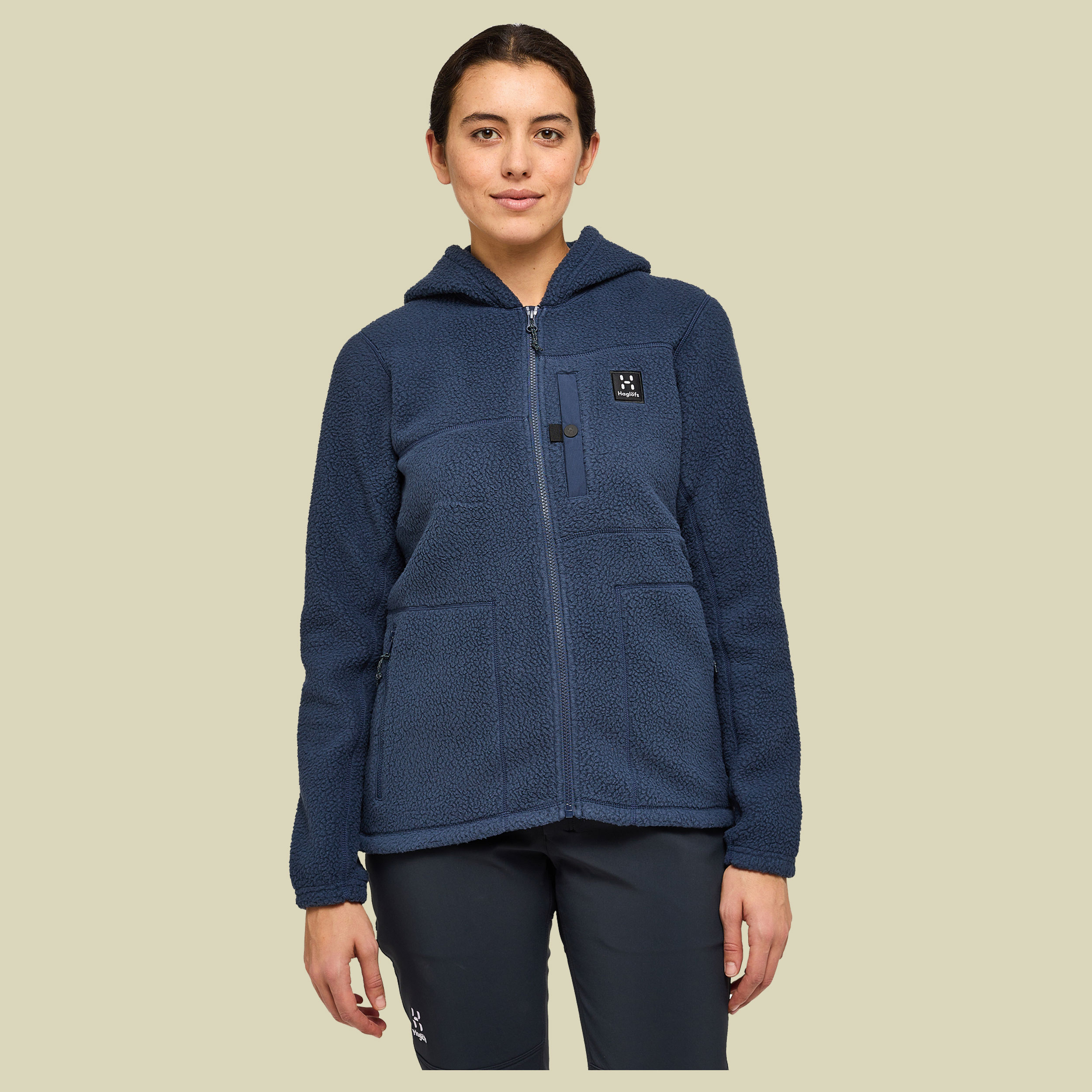 Malung Pile Hood Women Größe S Farbe tarn blue