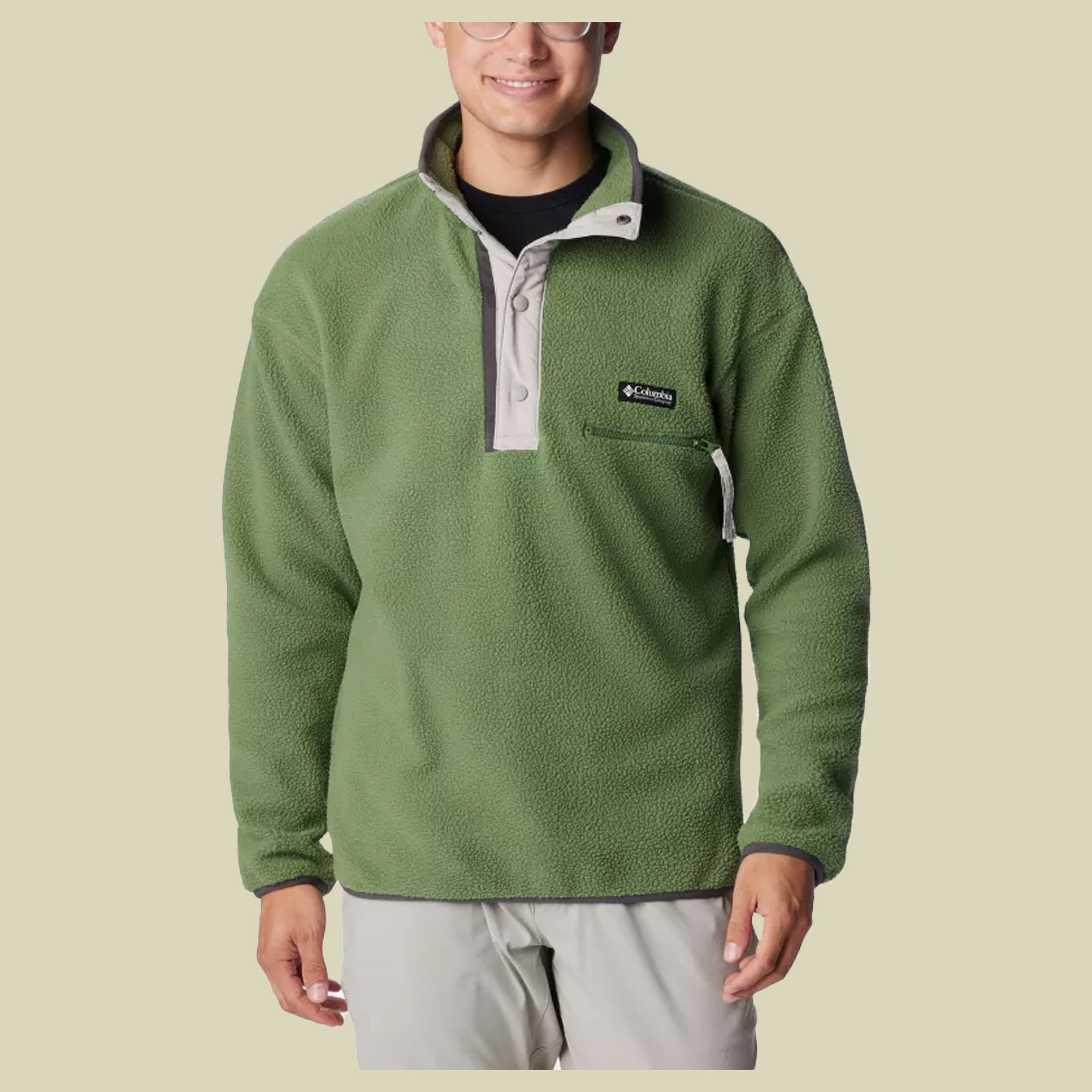 Helvetia Half Snap Fleece Men Größe M  Farbe canteen