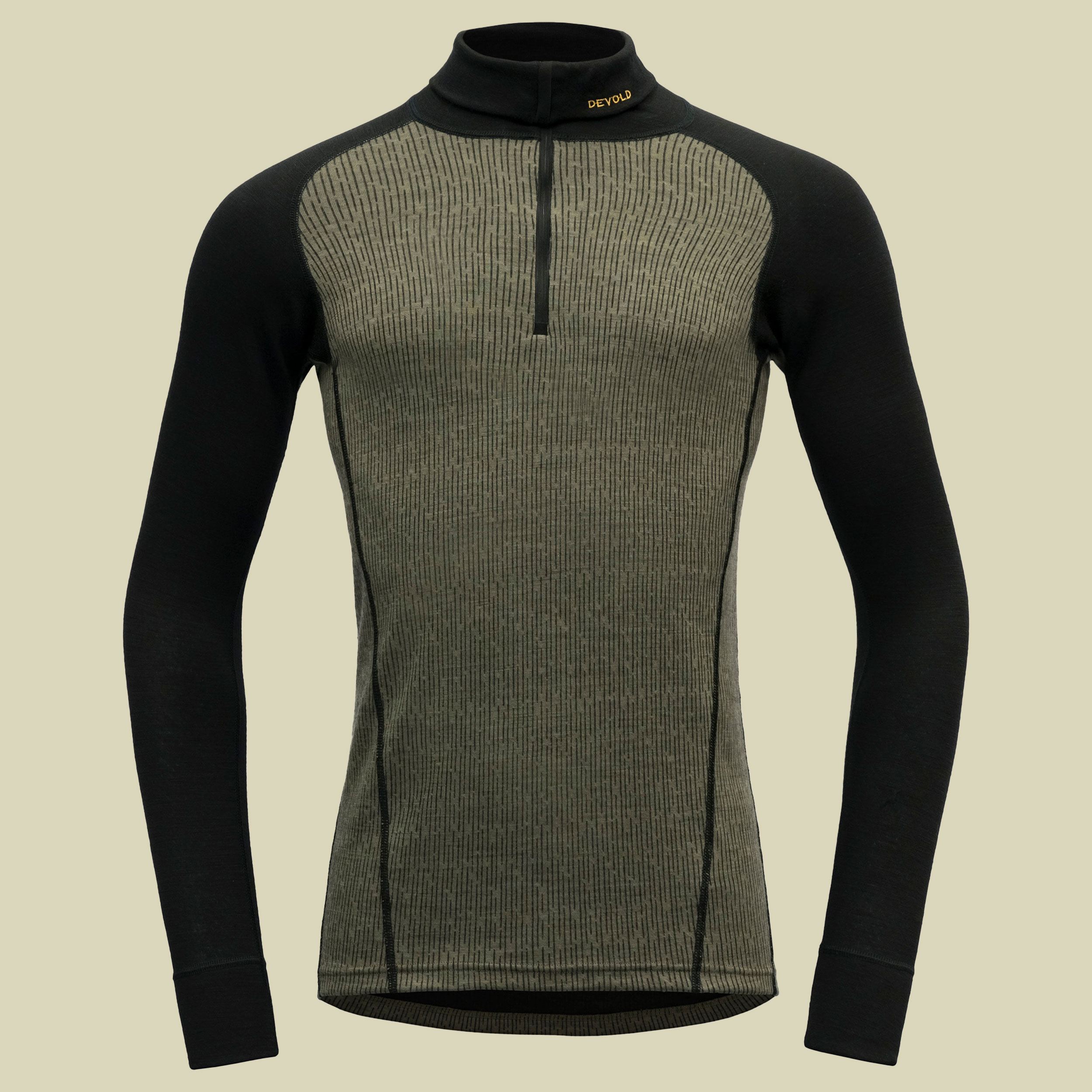 Duo Active Merino 205 Zip Neck Man Größe L  Farbe lichen/caviar