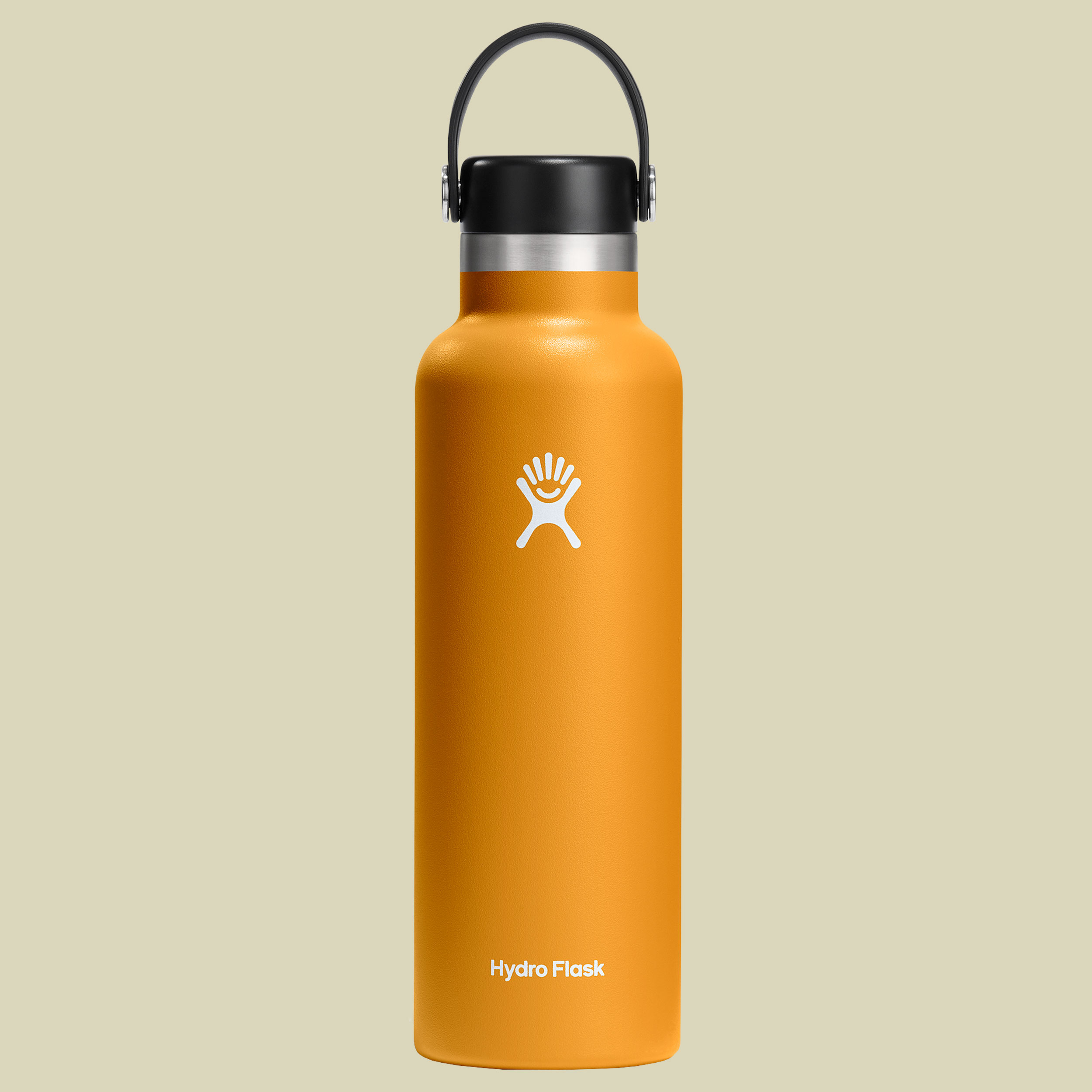 Hydro Flask 21 oz Standard Mouth w. Flex Straw Cap orange 621 - fossil