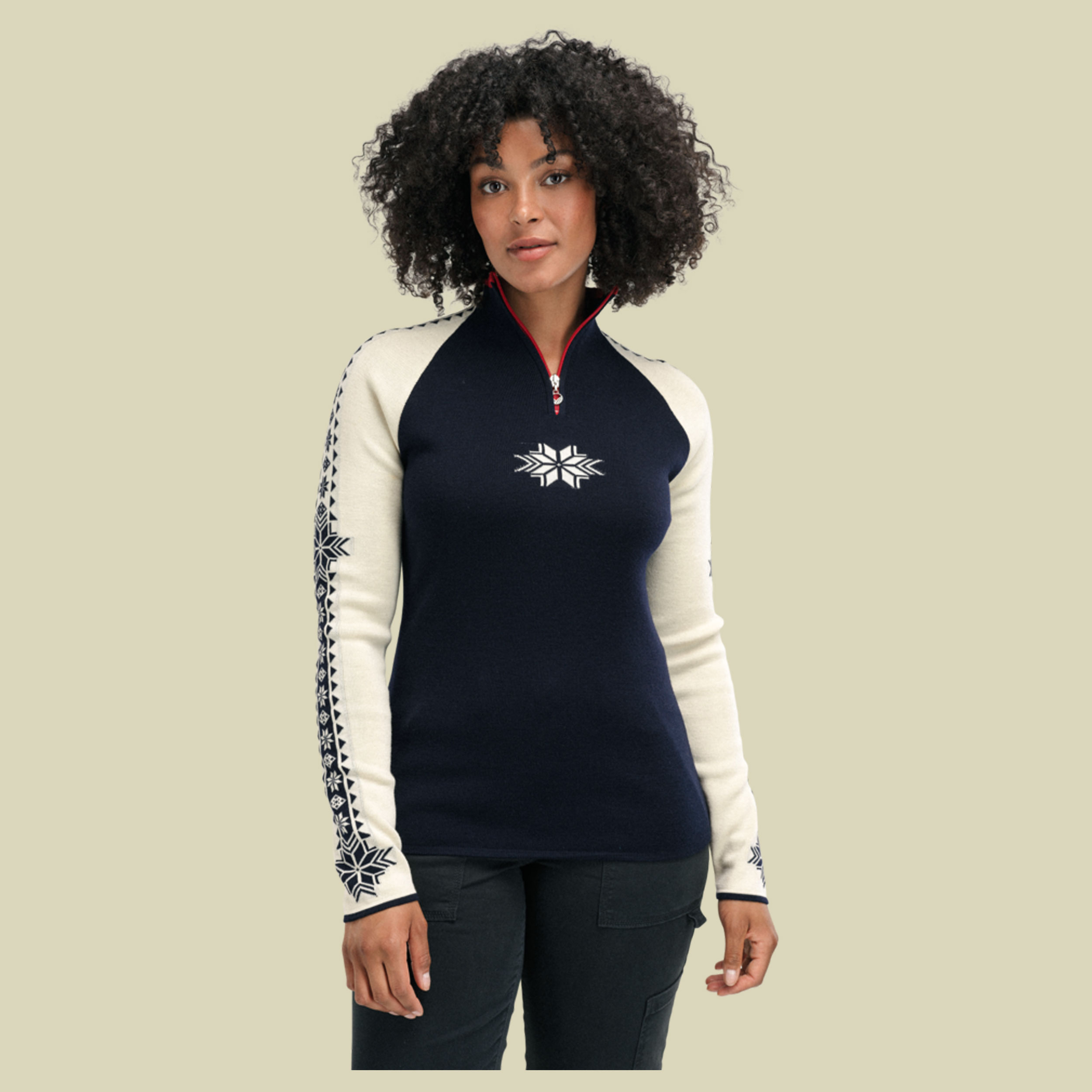 Geilo Sweater Women M blau - Farbe navy offwhite raspberry