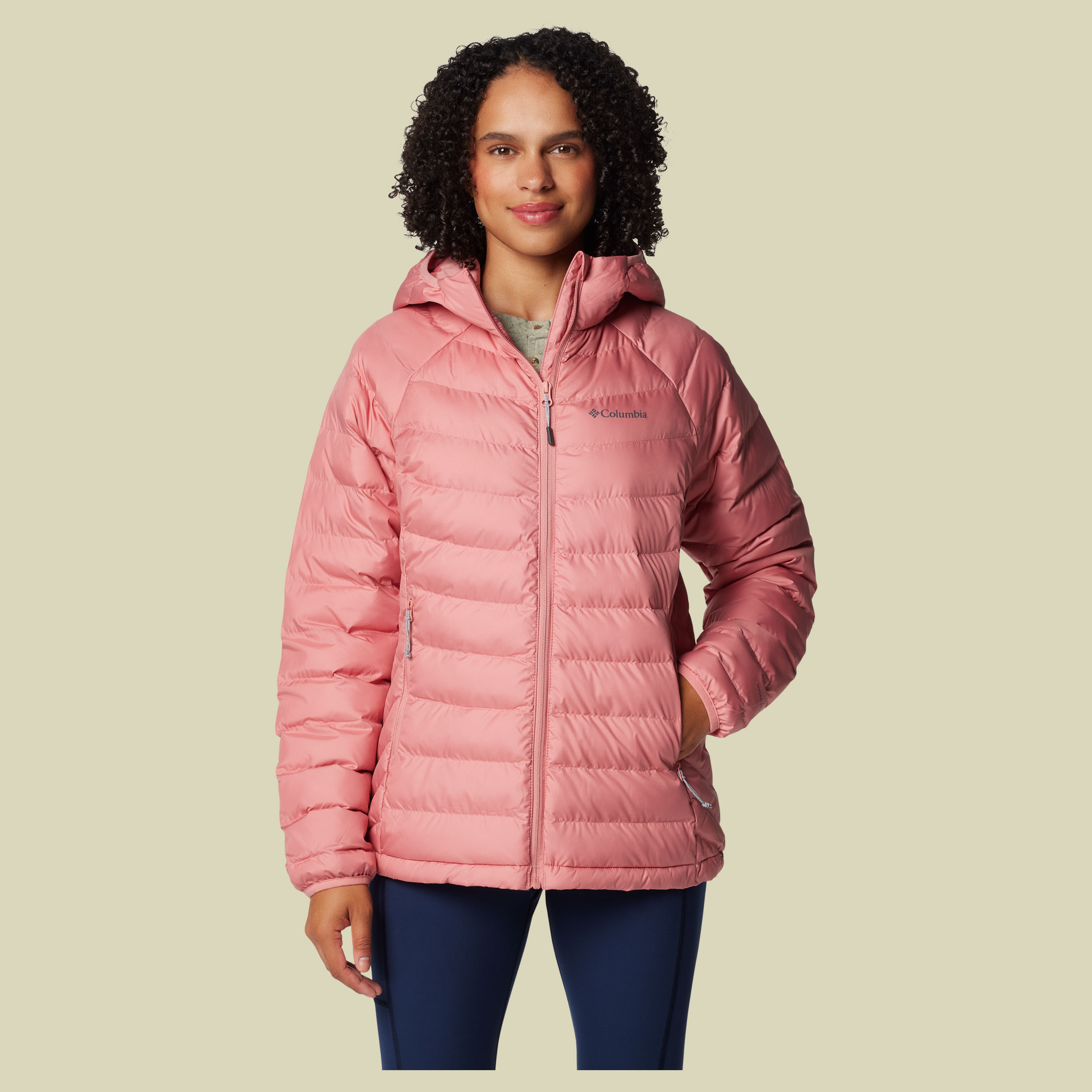 Powder Lite II Hooded Jacket Woman M rot - Farbe pink agave