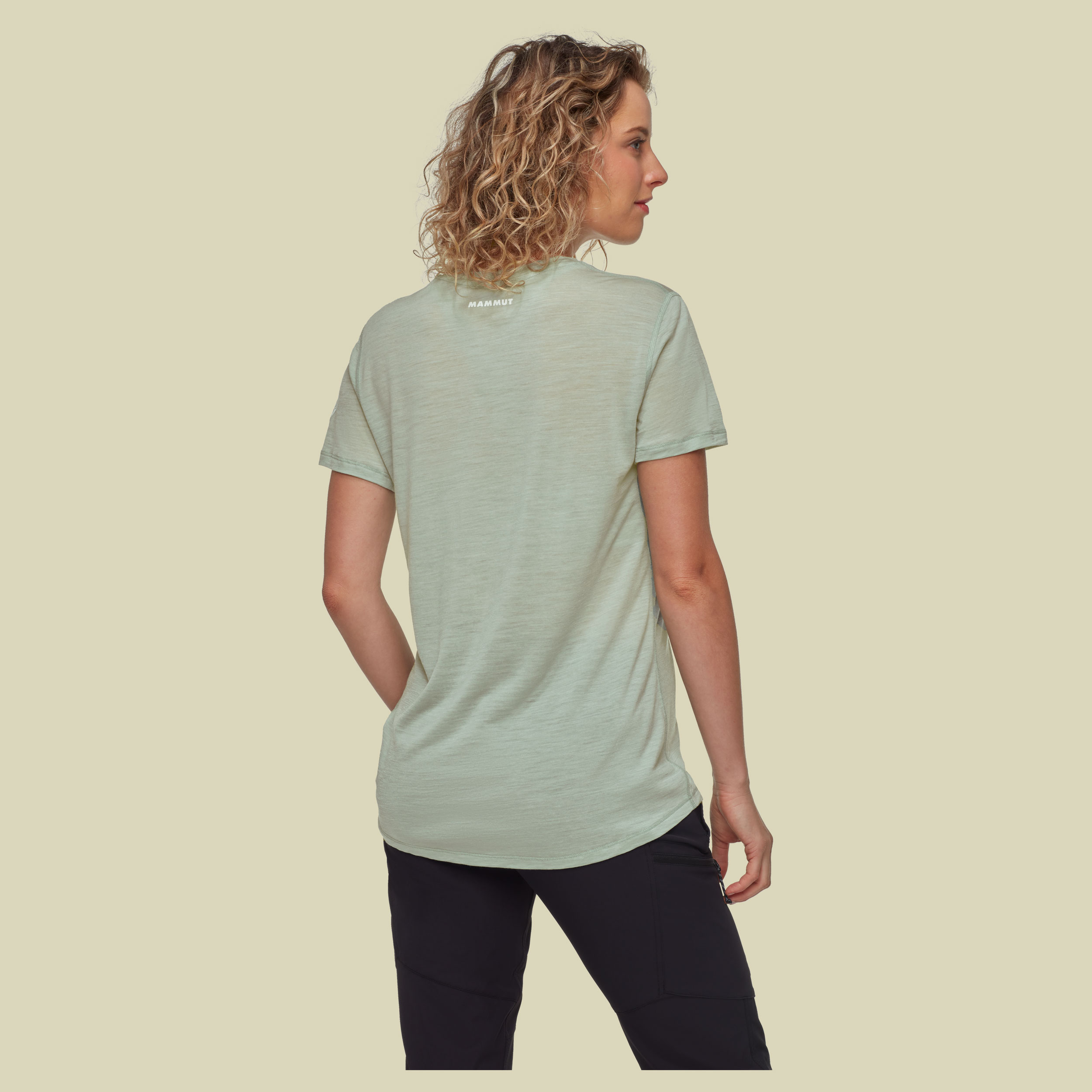 Tree Wool FL T-Shirt Women S silver sage melange - grün