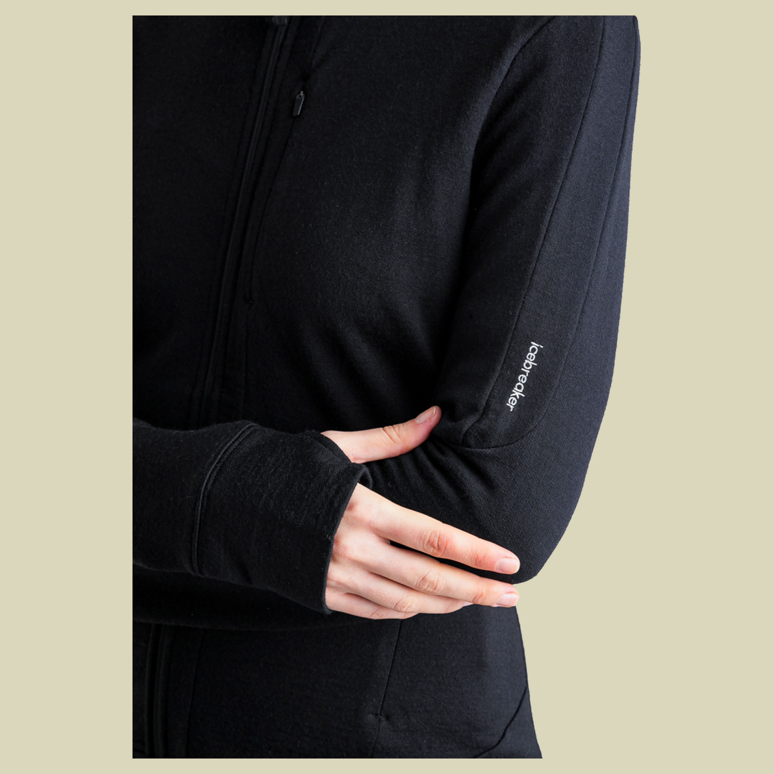 Merino 260 Quantum IV LS Zip Women L schwarz-1 - black