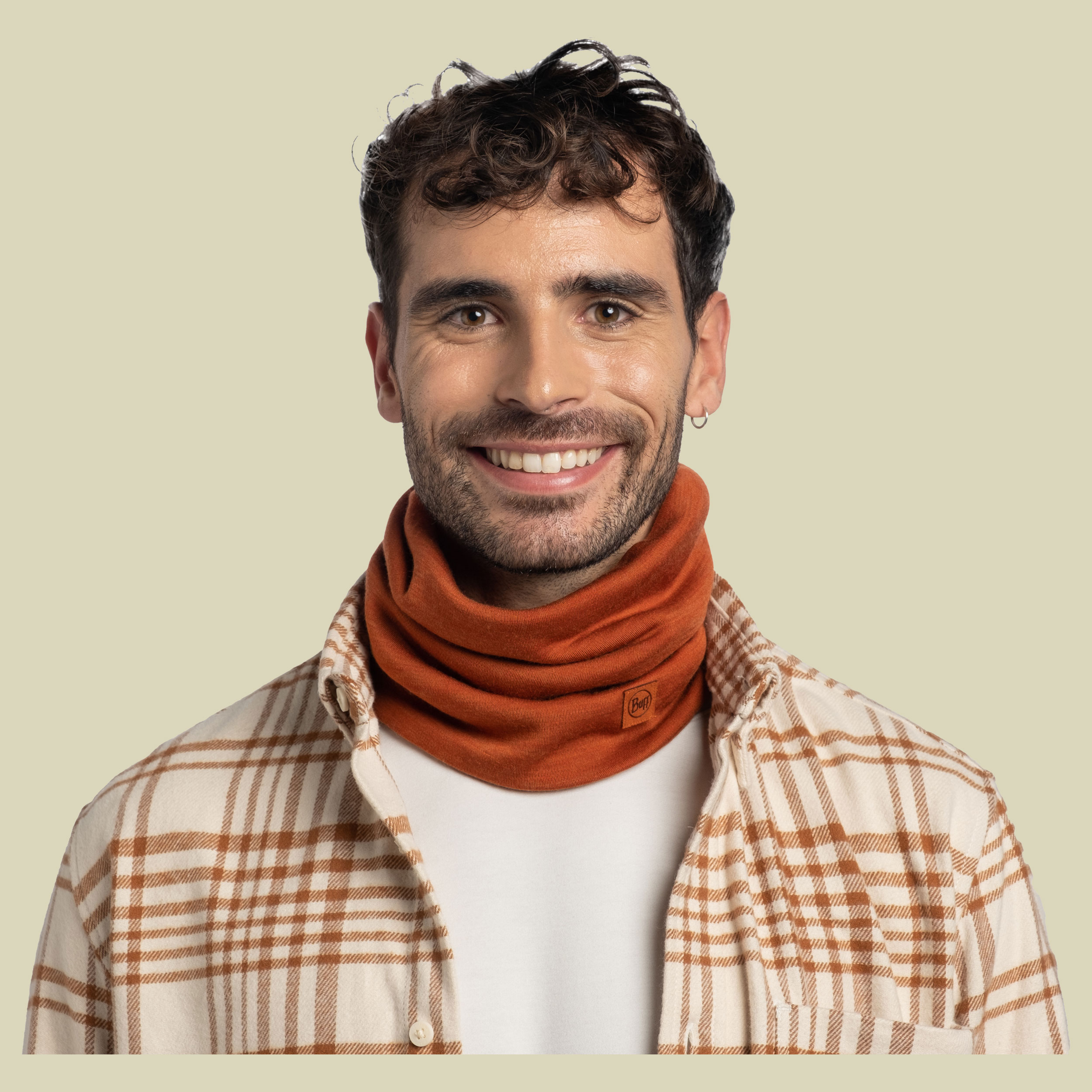 Heavyweight Merino Wool Neckwarmer braun - solid cinnamon