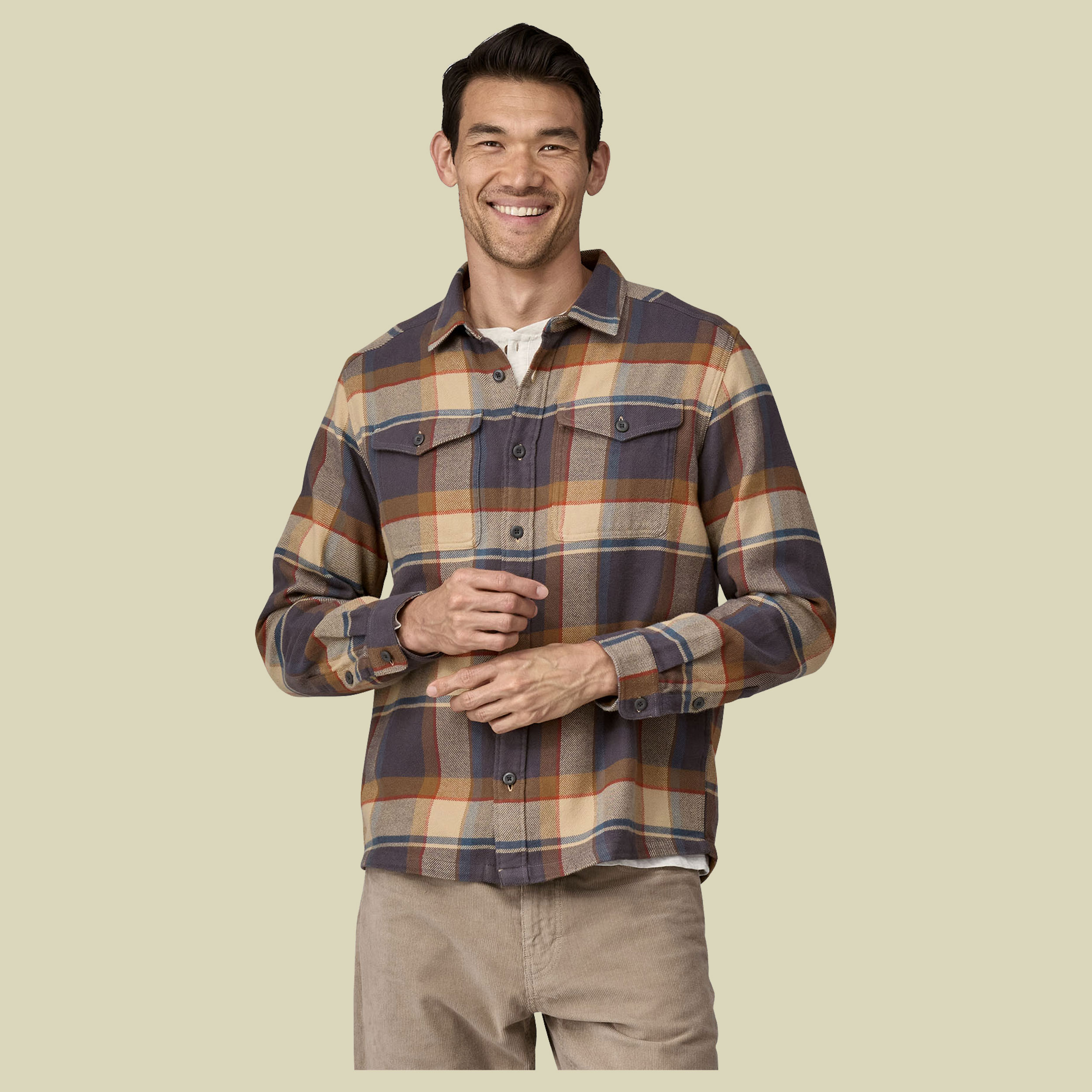 Fjord Flannel Shirt Men M grau - sunrise ridge/forge grey