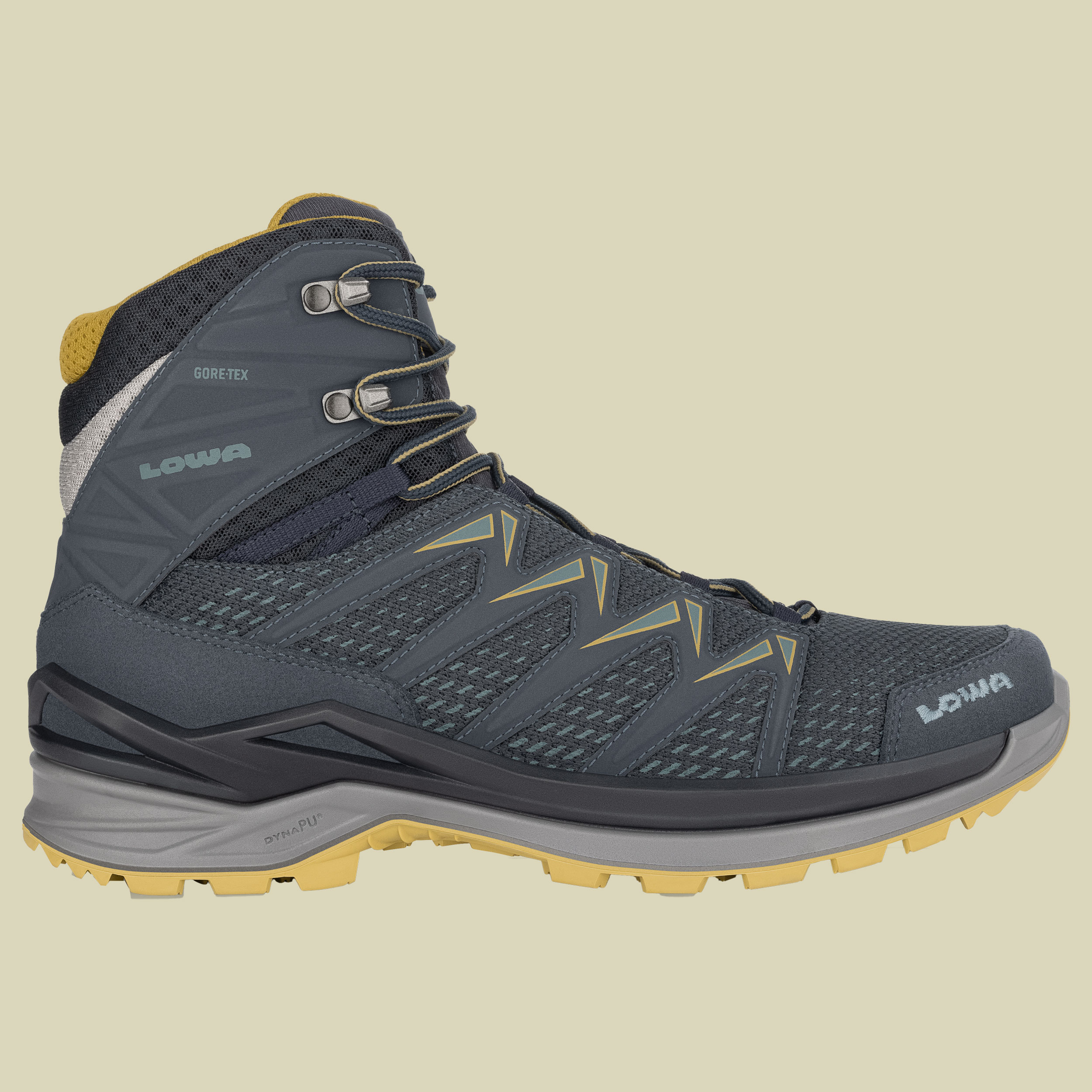 Innox Pro GTX Mid Men Größe UK 10 Farbe stahlblau/senf