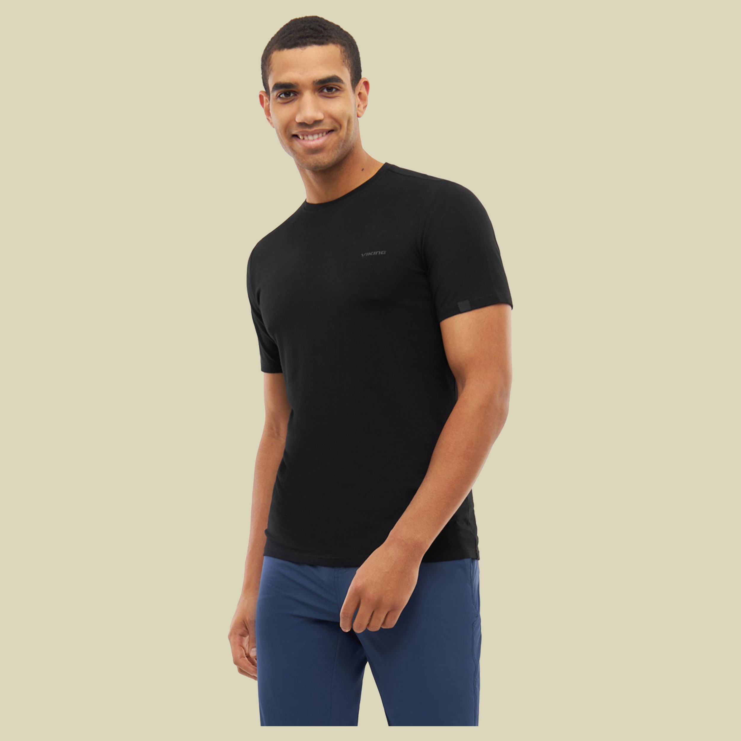 T-Shirt Harvi Man L schwarz - Farbe black