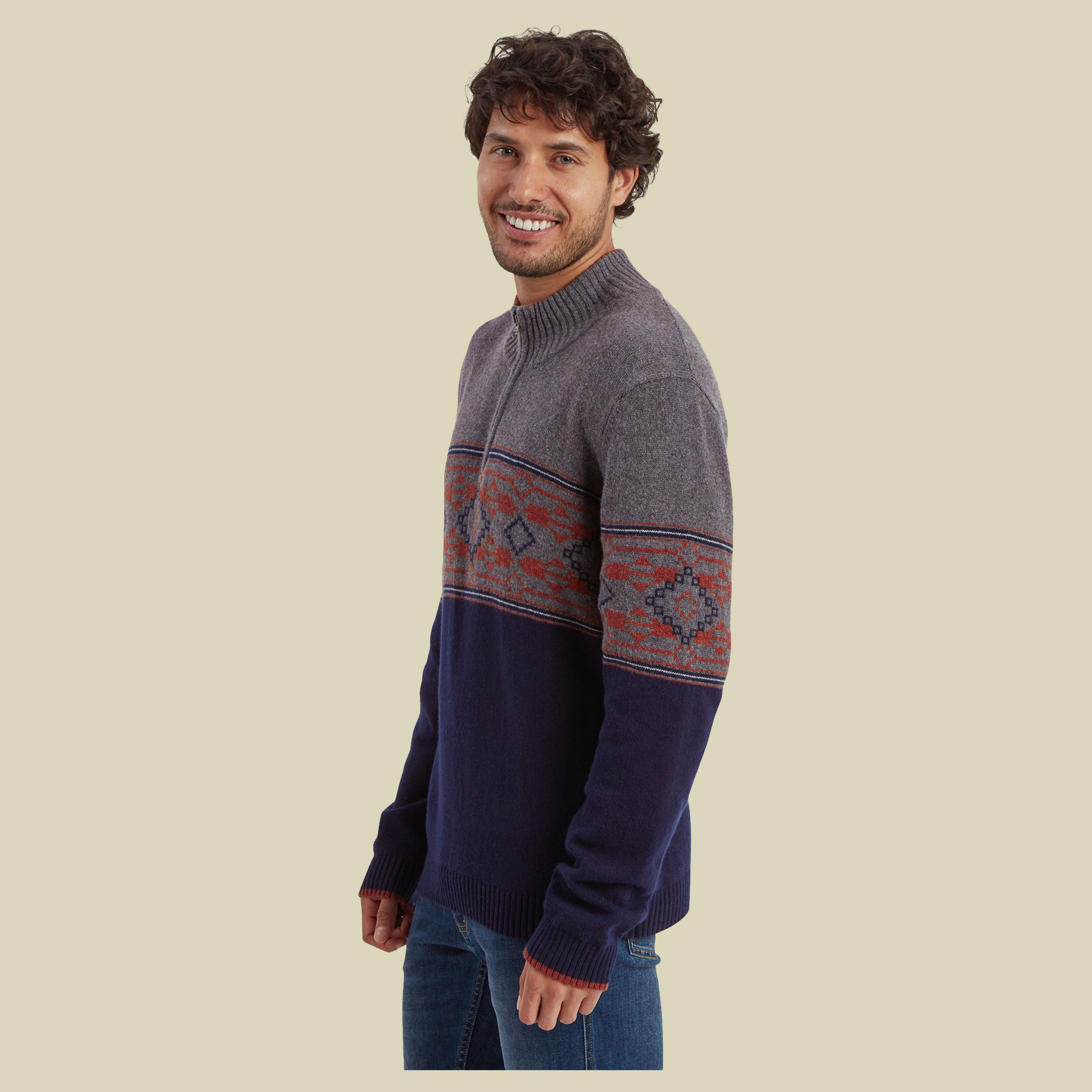 Tej Eco 1/4 Zip Men L blau - rathee blue