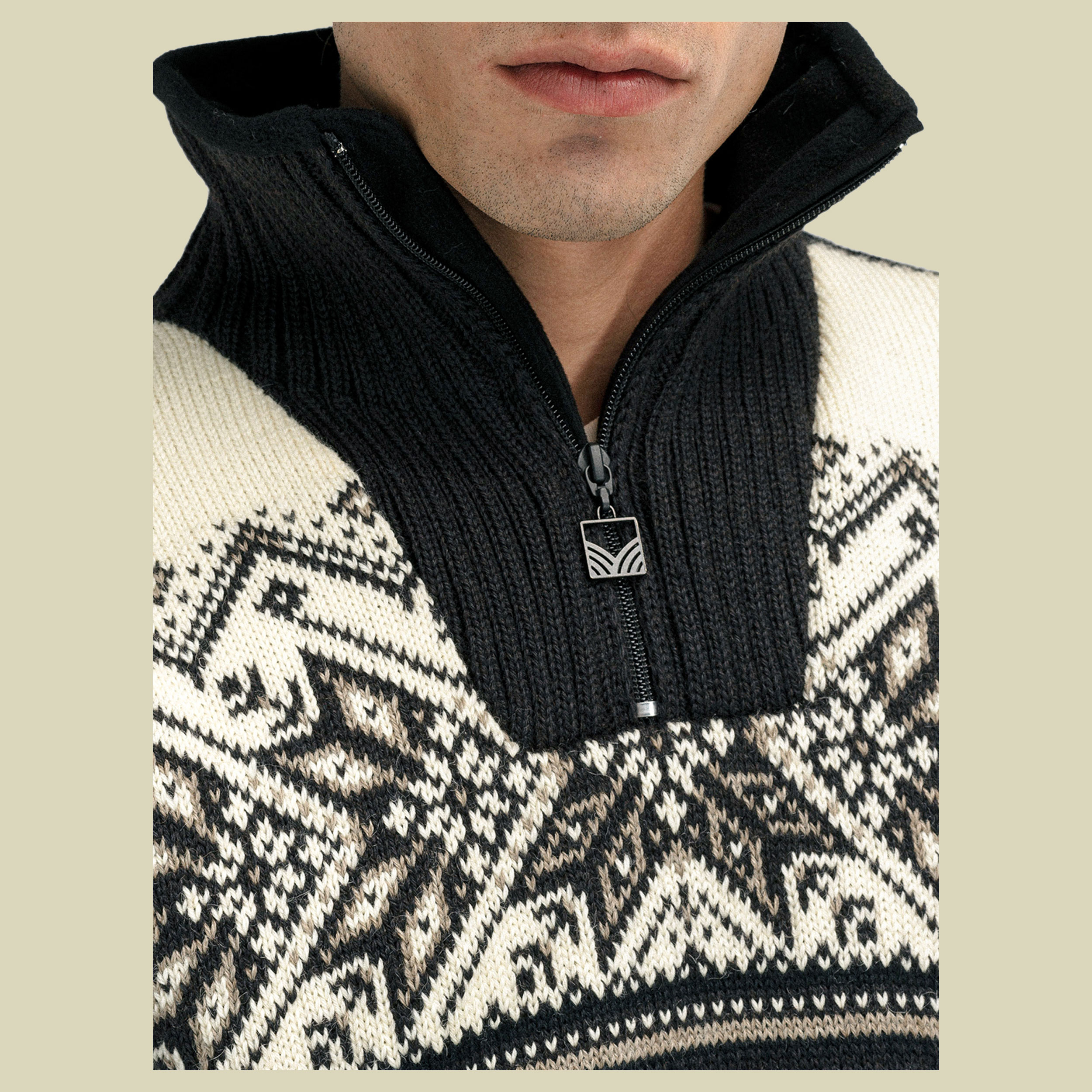 Vail Weatherproof Sweater Men mehrfarbig L - Farbe coffee-offwhite-mountainstone