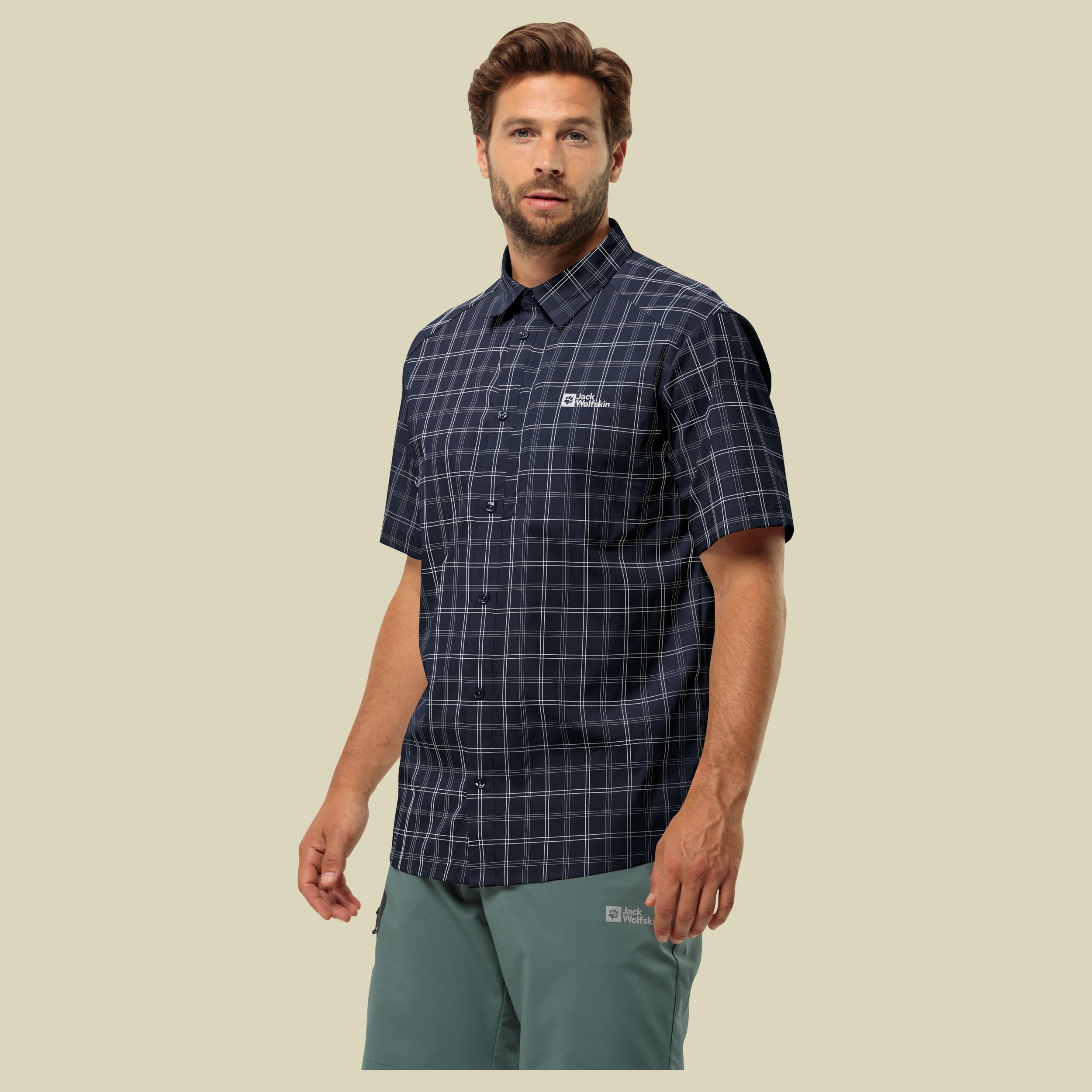 Norbo S/S Shirt Men XXL blau - night blue checks