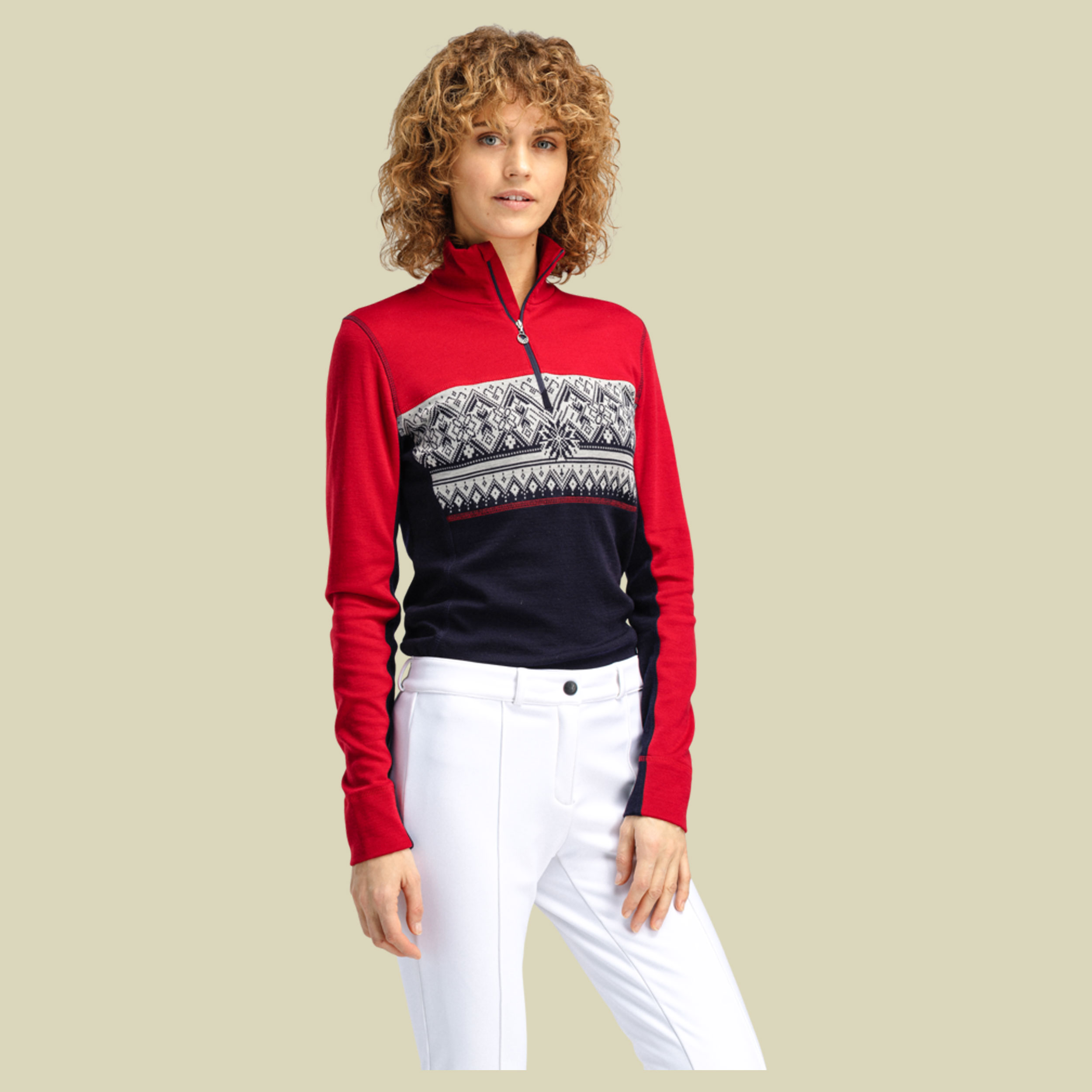 Moritz Superfine Sweater Women M mehrfarbig - Farbe raspberry navy offwhite