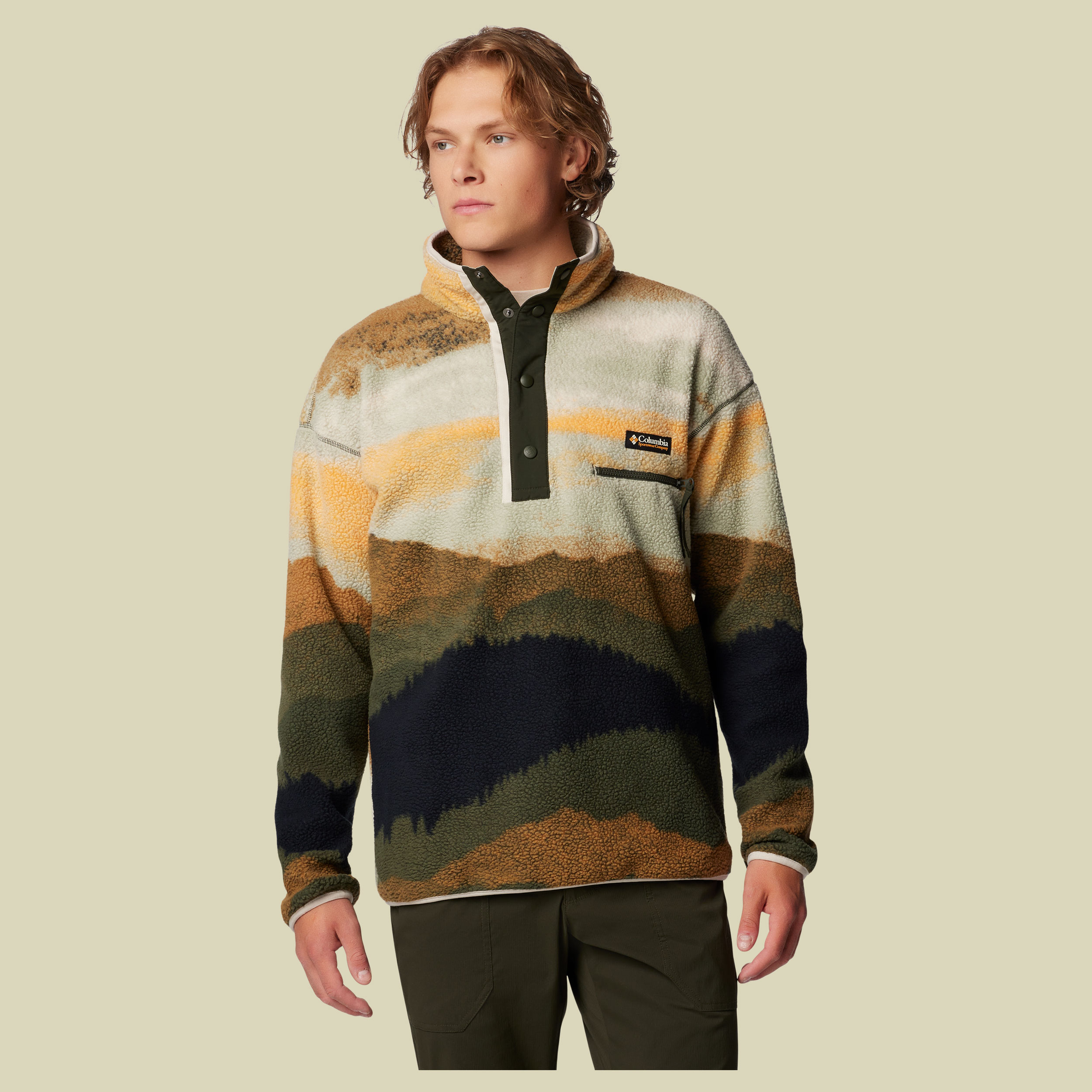 Helvetia II Printed Half Snap Fleece Men