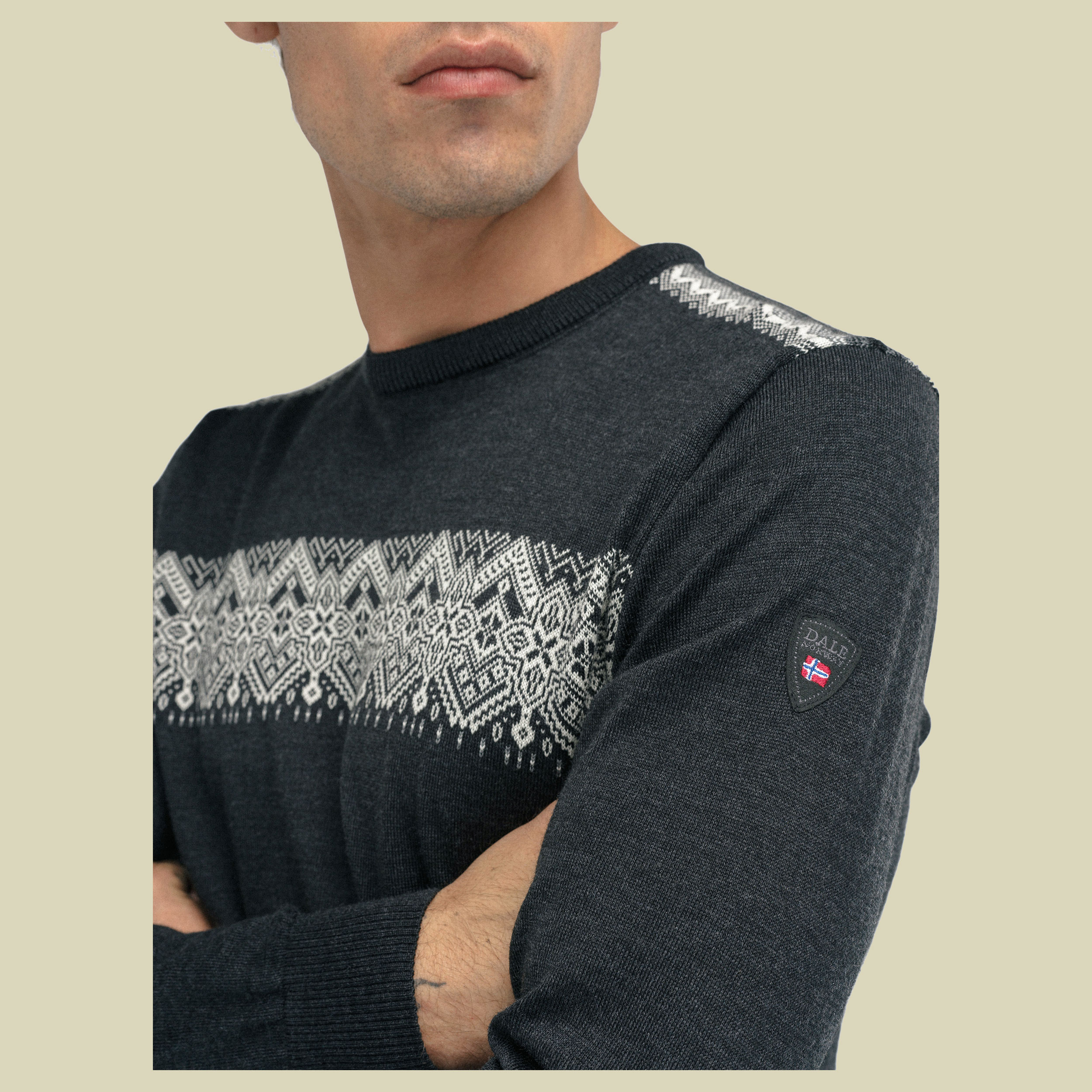 Stenberg Sweater Men L anthrazit - Farbe dark charcoal-offwhite