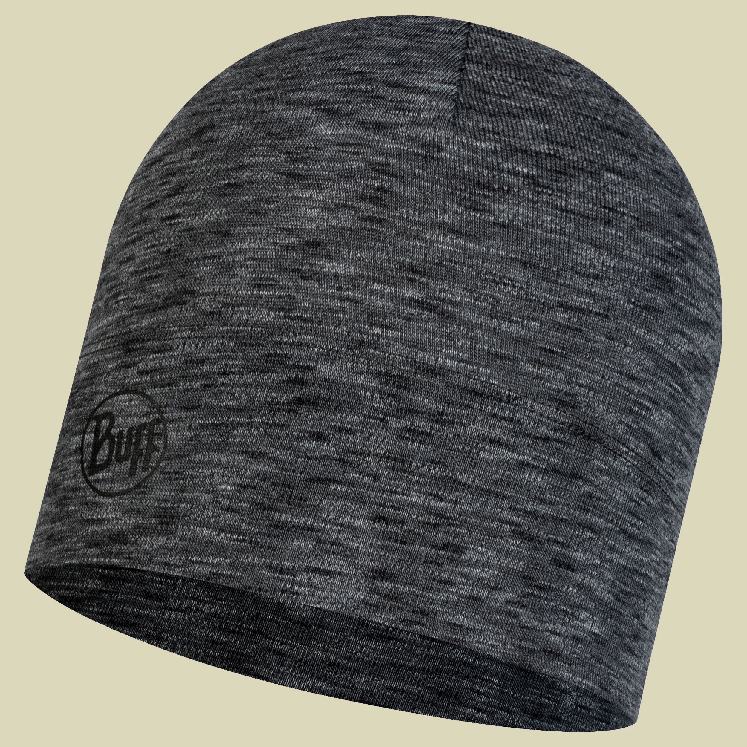 Midweight Merino Wool Beanie grau one size - melange light grey