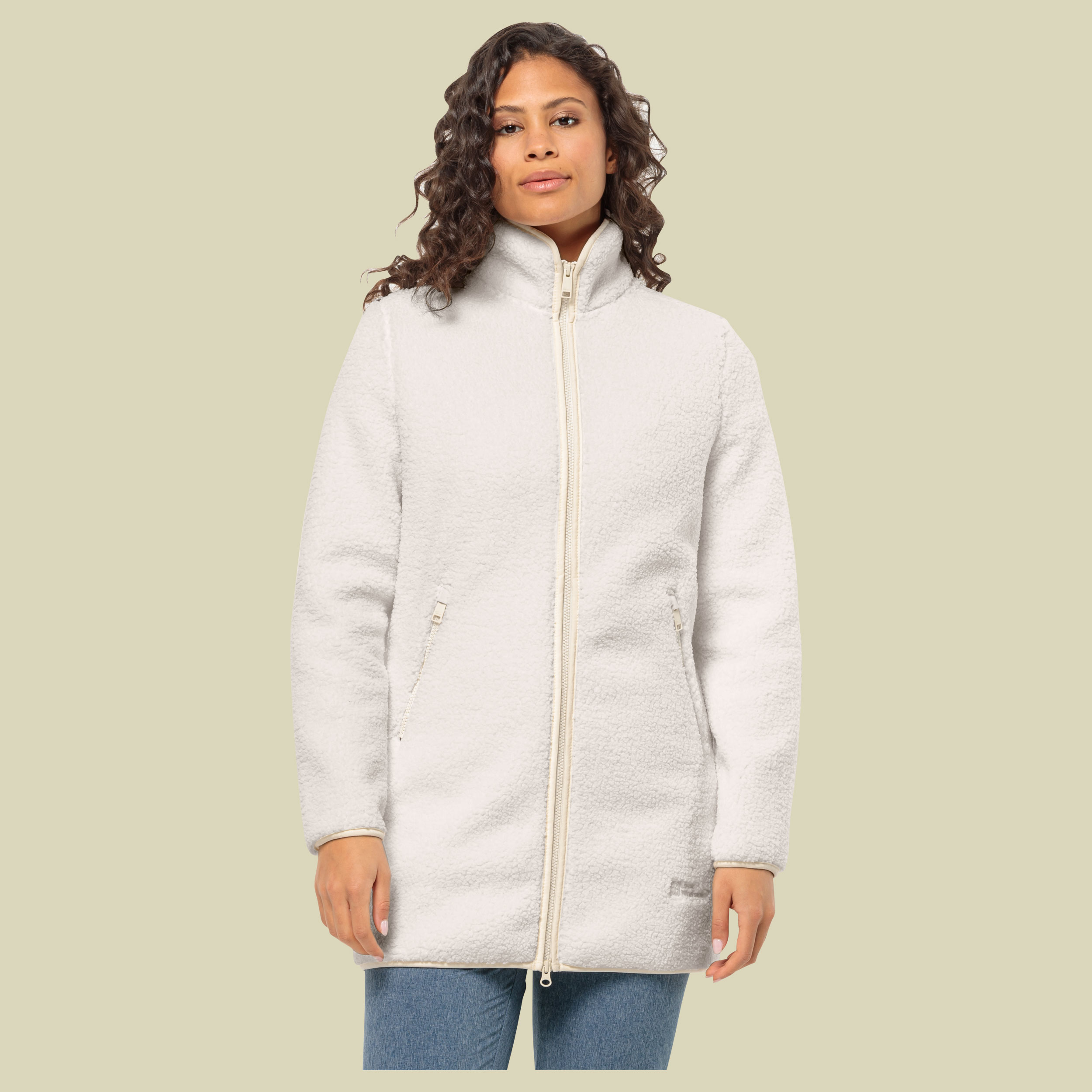 High Curl Coat Women Größe M  Farbe cotton white