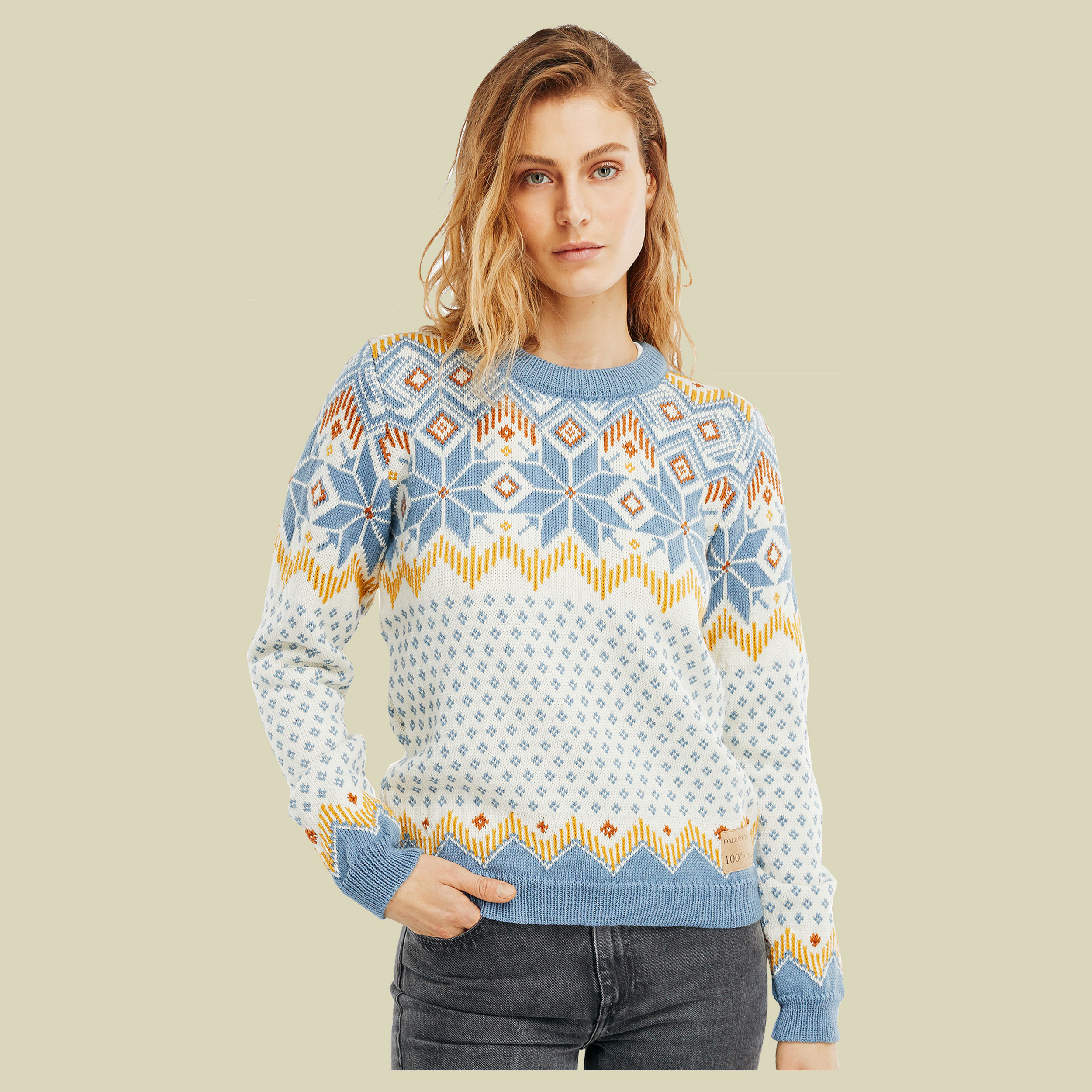 Vilja Sweater Women mehrfarbig 3 Größe S Farbe blue shadow/off white/mustard