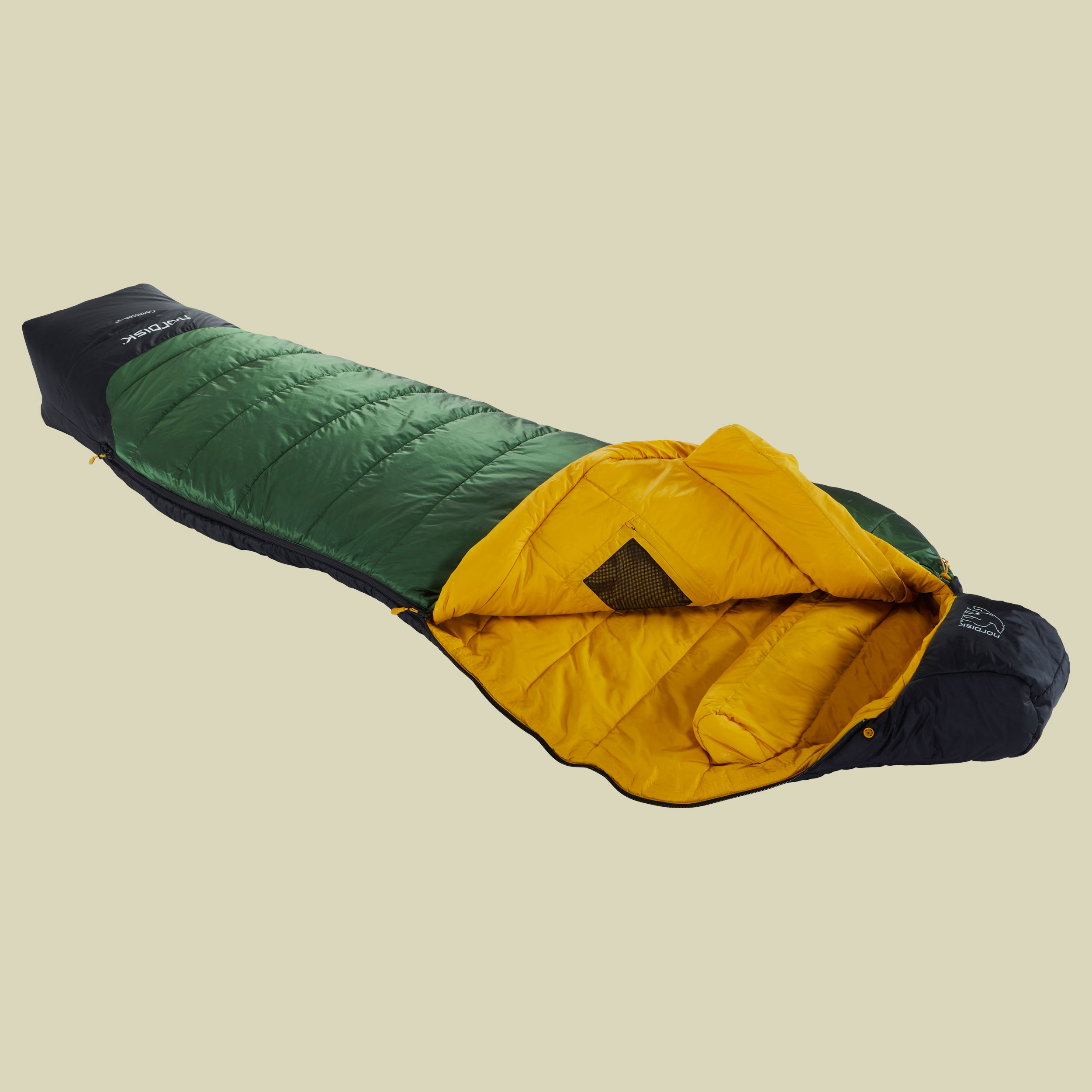 Gormsson -2 Curve bis Körpergröße 205 cm (XL) Farbe artichoke green/mustard yellow/black, Reißverschluss links