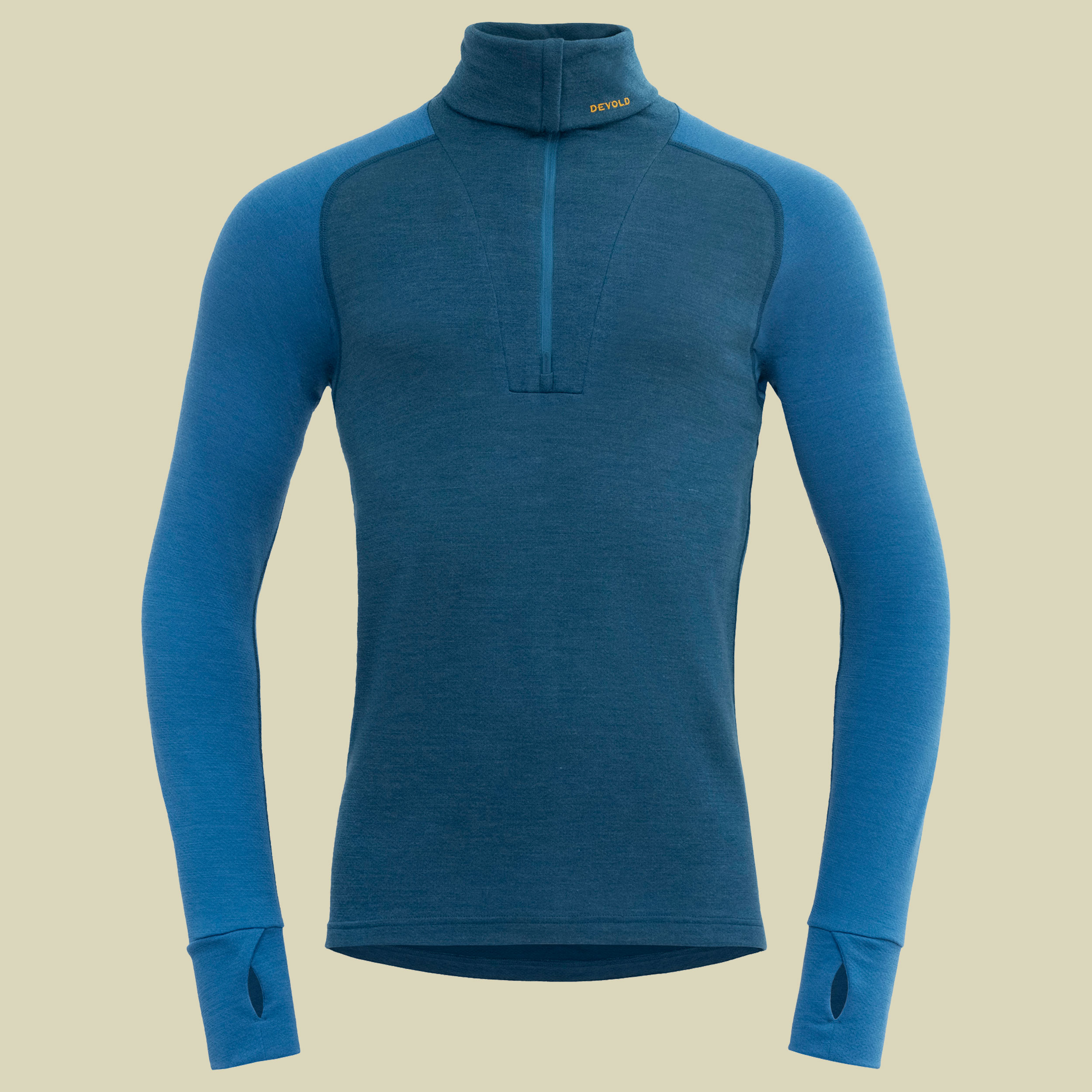 Expedition Merino Silk Zip Man M blau - flood/blue